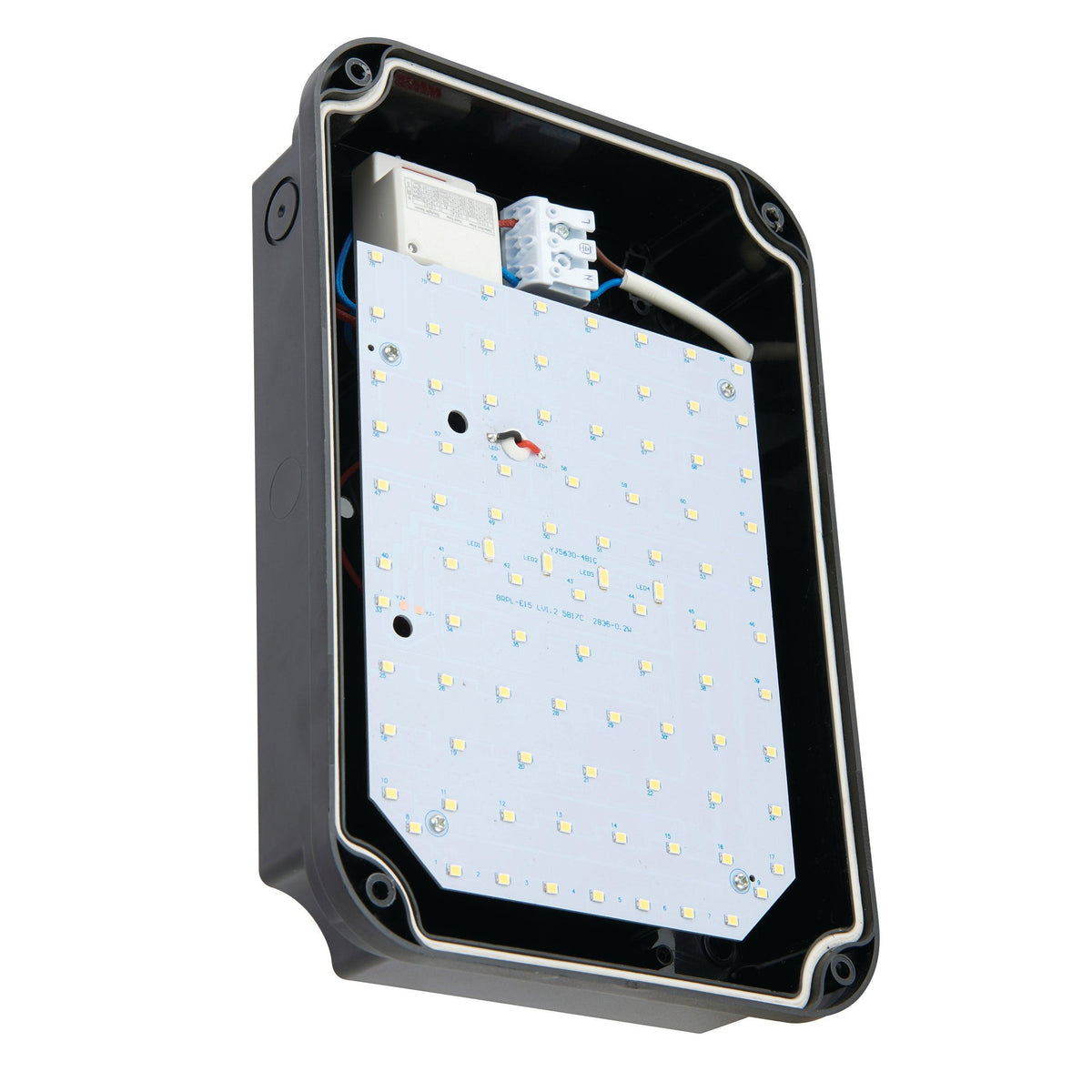 Lucca Small Black Outdoor Wall Light with Microwave Sensor IP65-warehouse-180926