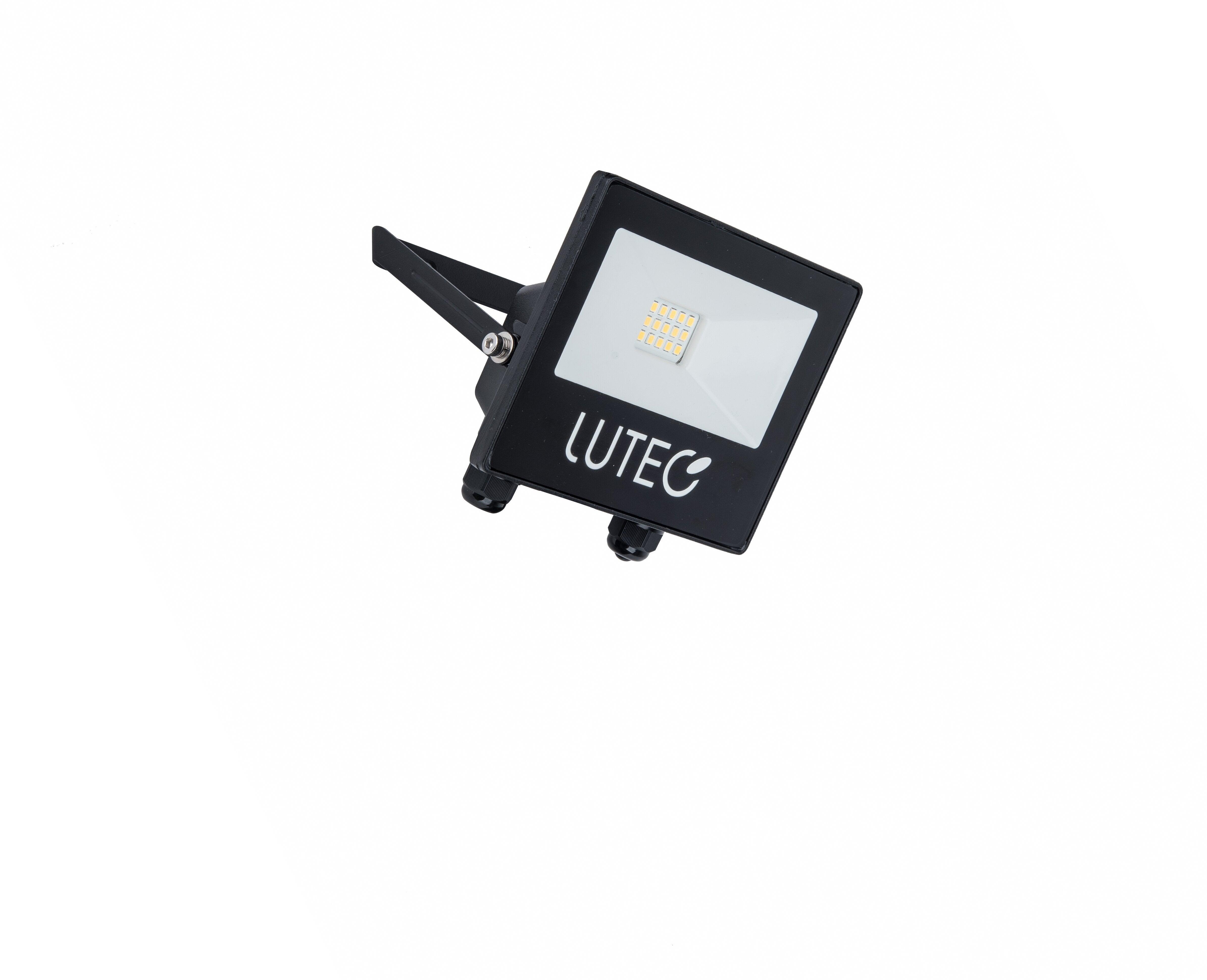 Lutec Tec10 IP54 LED Black Flood Light - Low Glare-OPEN-BOX