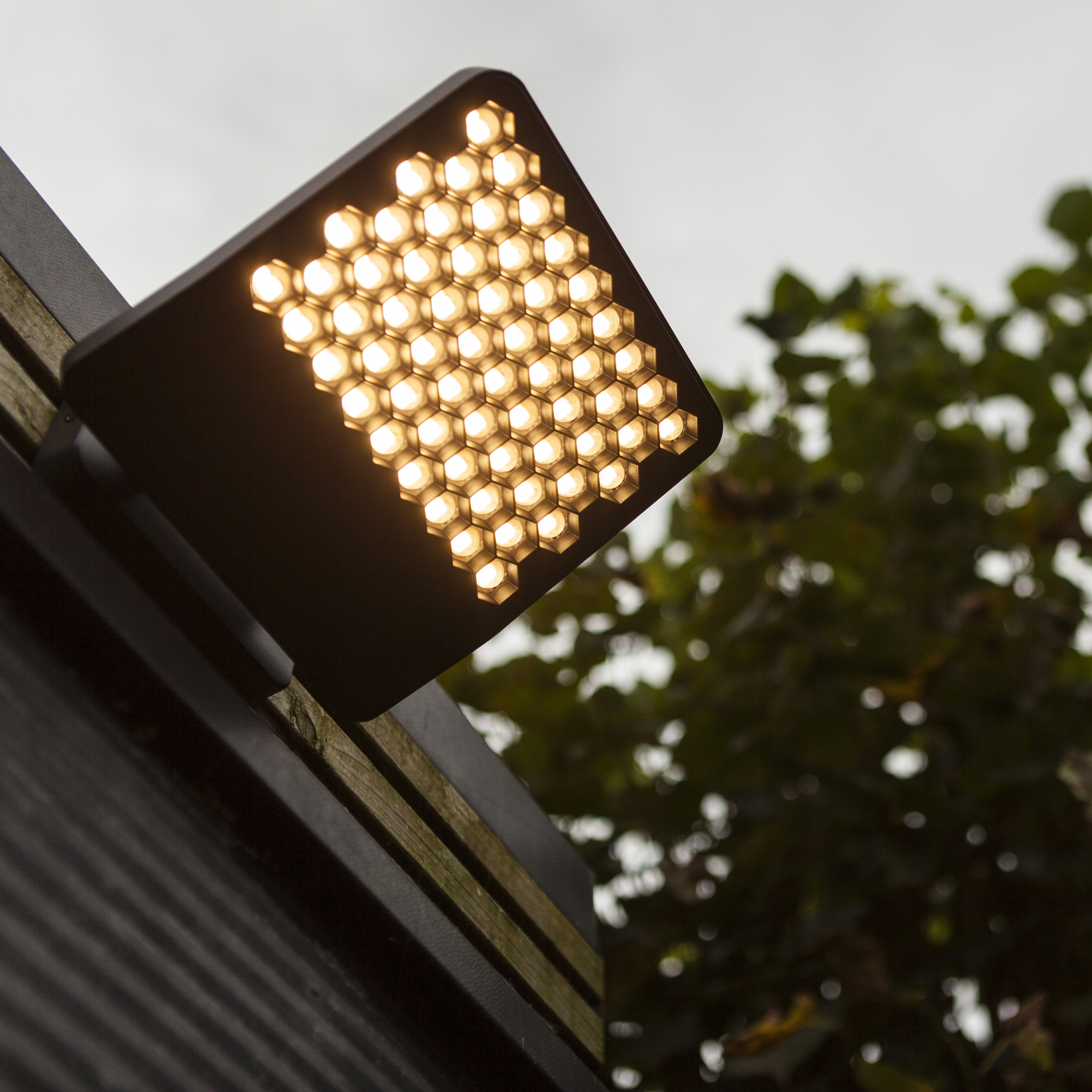 Lutec Atlantis Dark Grey Aluminium LED Flood Light 24W - Warm White