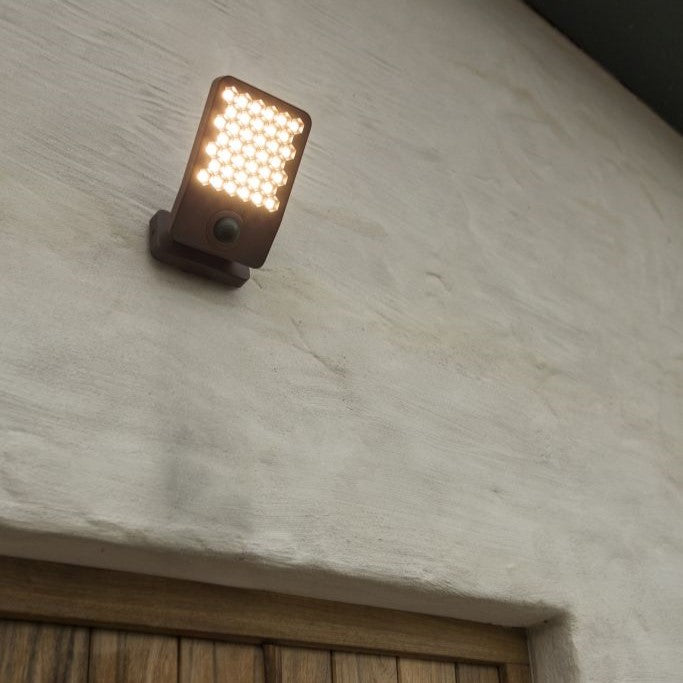 Lutec Atlantis Dark Grey LED Flood Light 14W Warm White - With PIR