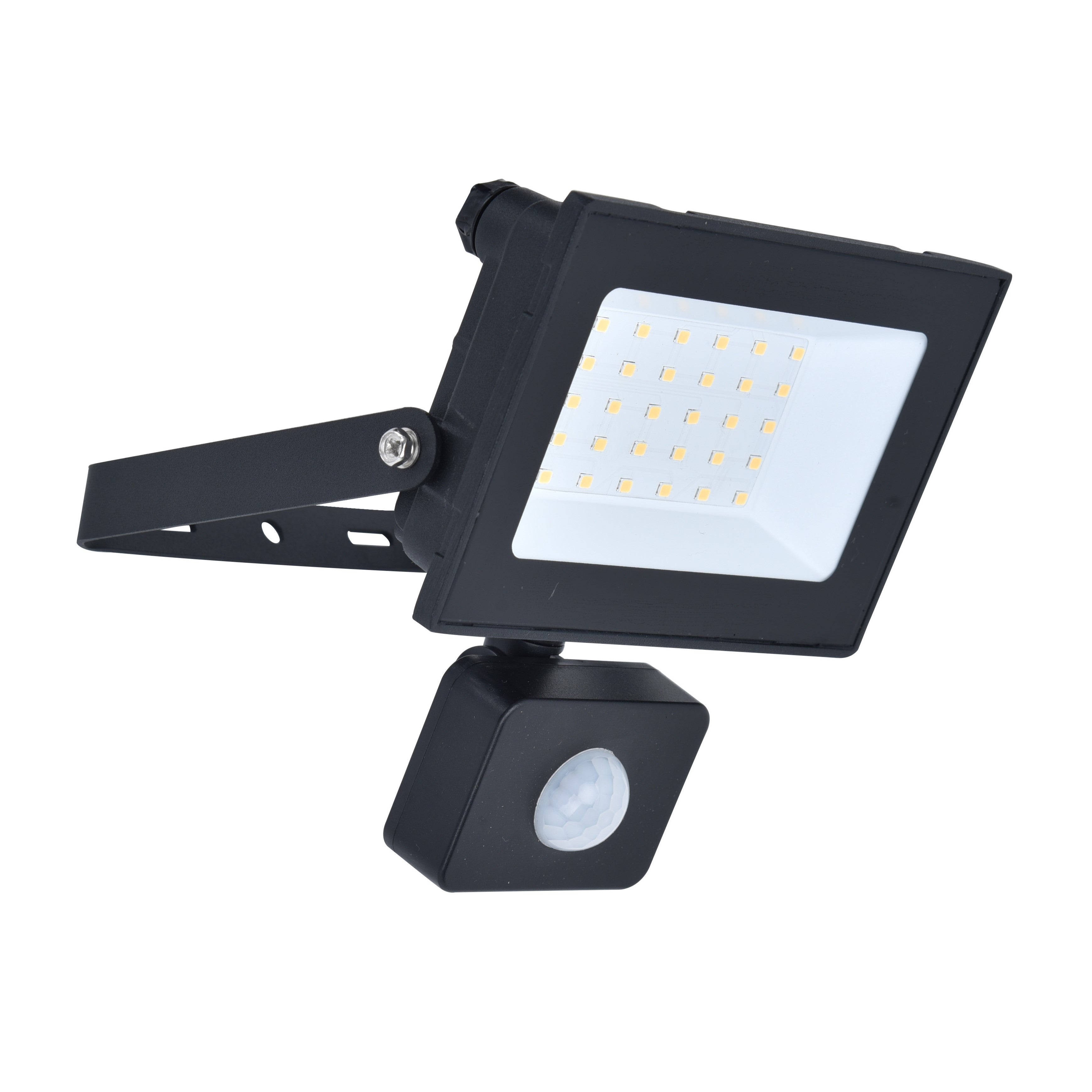 Lutec Halo 20W LED PIR Outdoor Floodlight – Black (IP44)
