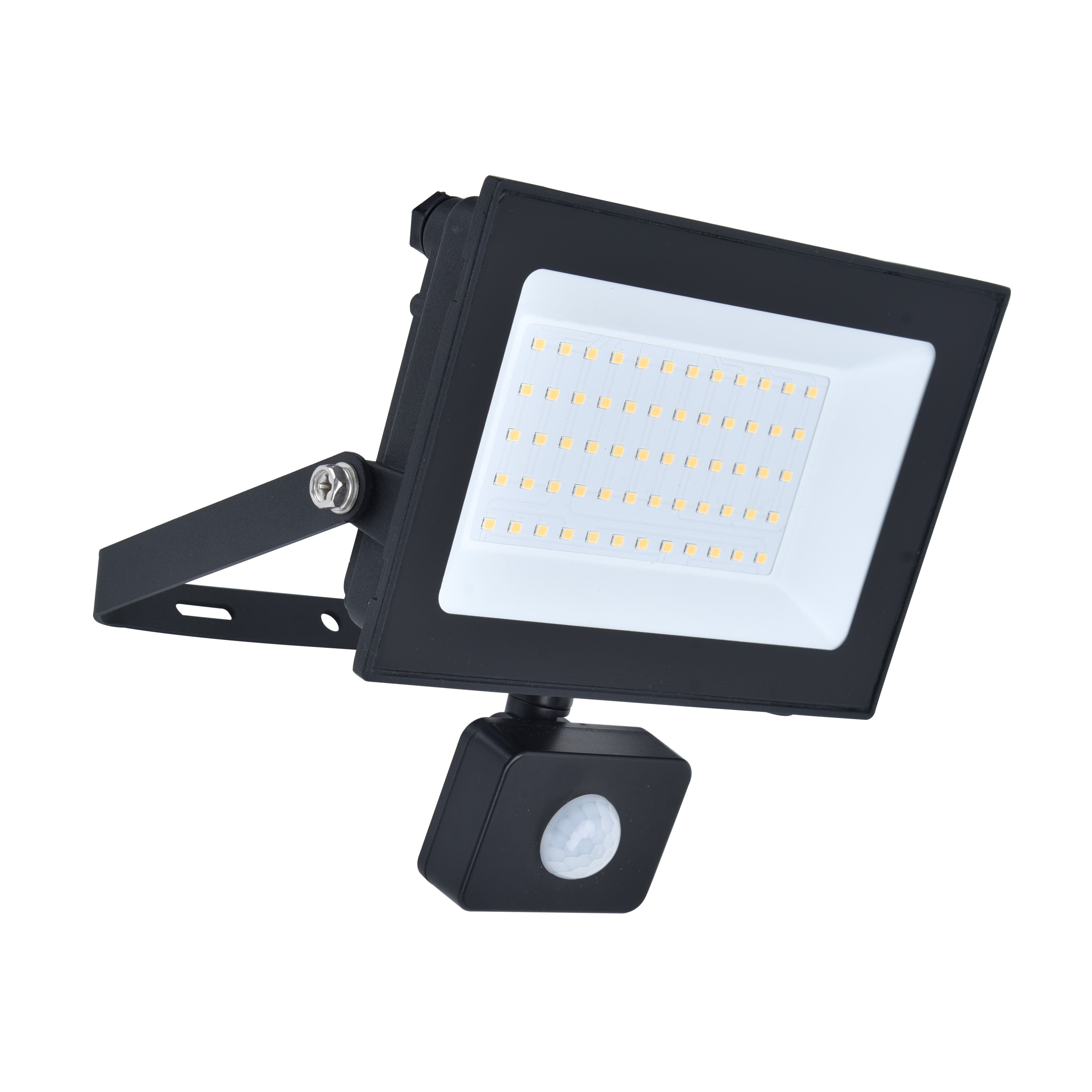 Lutec Halo 30W LED PIR Outdoor Floodlight – Black (IP44)