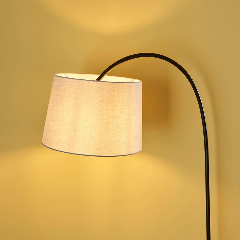 Carlson Black Modern Floor Lamp 78163 - Lit, Close-up