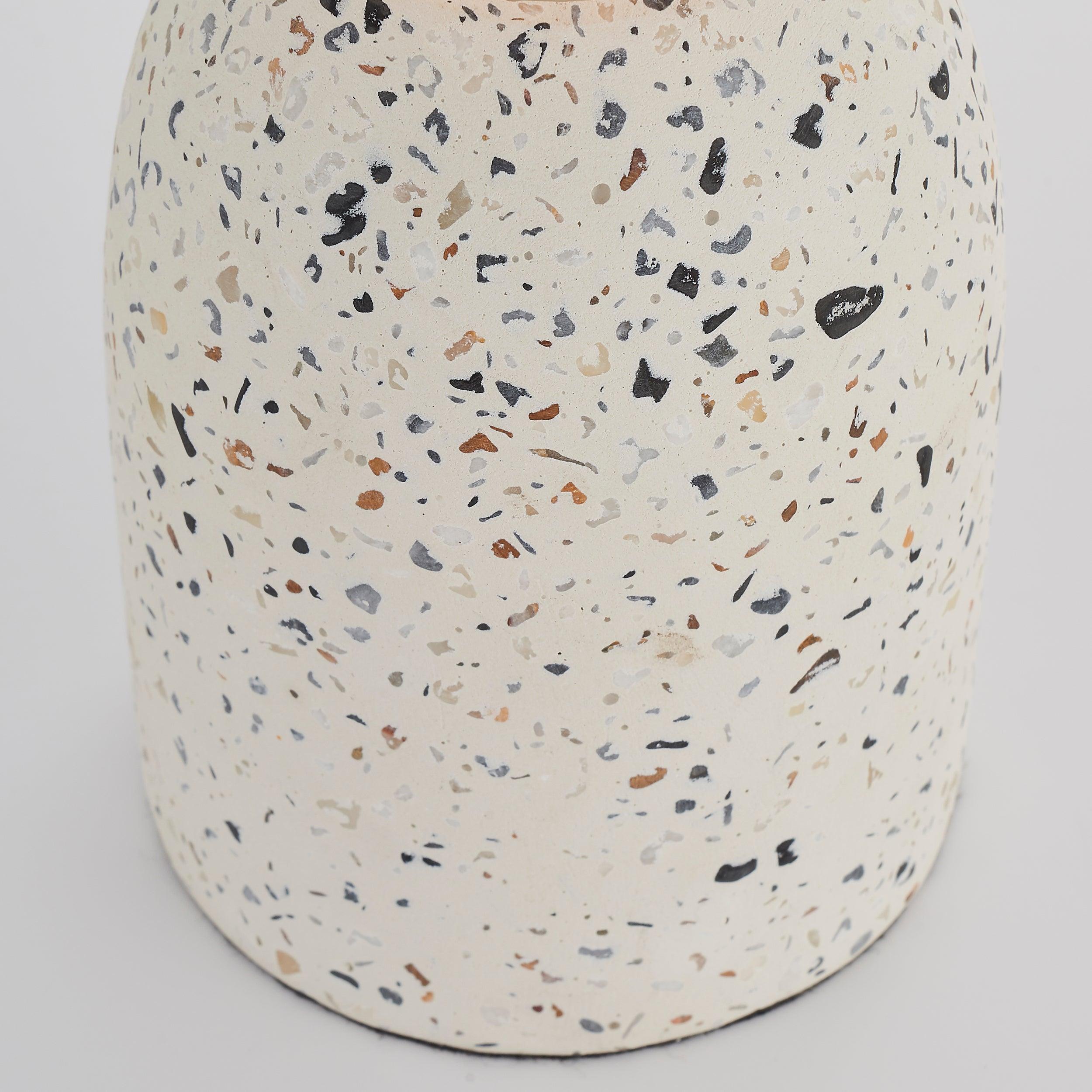 Endon Terrazzo 1 Light White Table Lamp-warehouse-clearance-020426