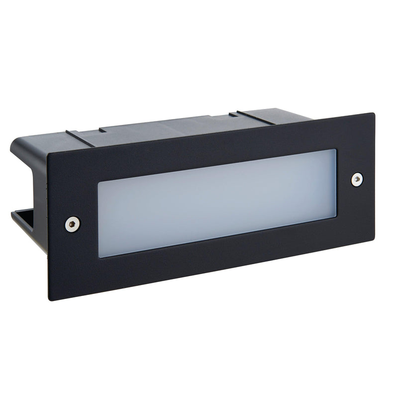 Seina Black LED Brick Light IP44 3.5W - Cool White