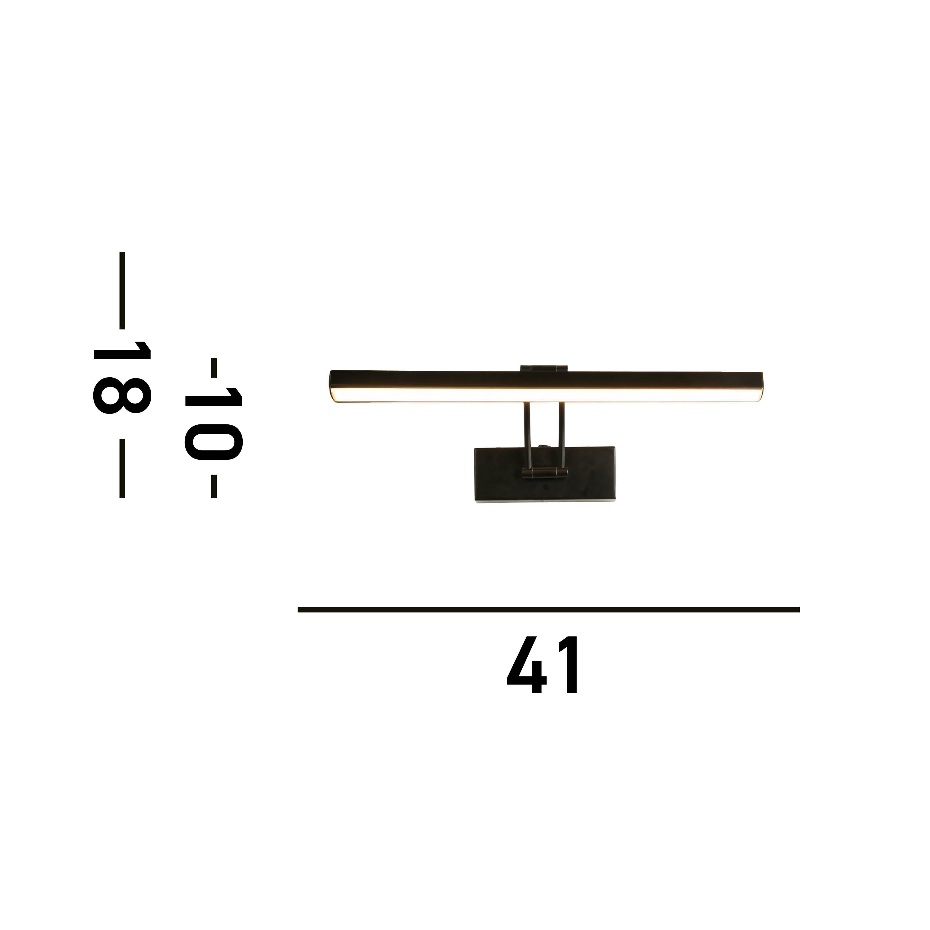 Searchlight Rhodes Black LED Picture Light - 40cm