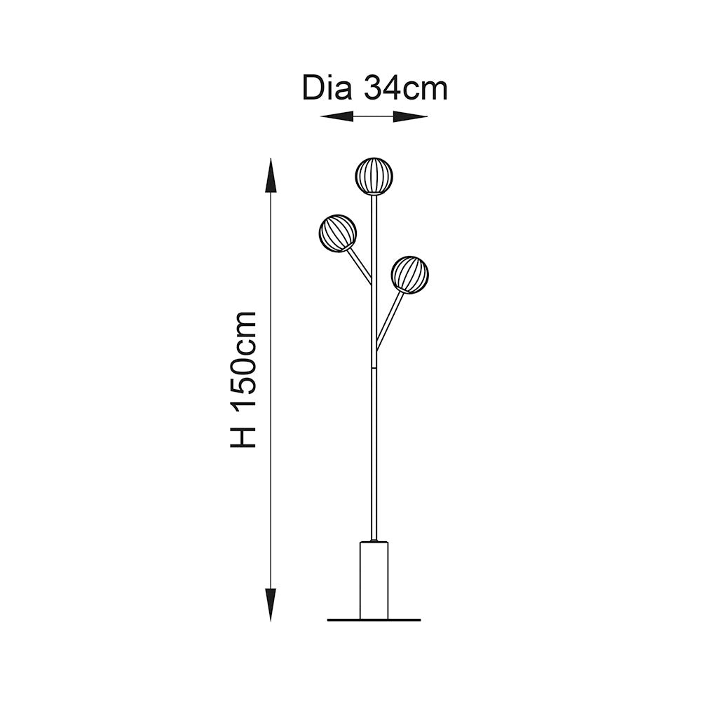 Riviera Brass Art Deco Floor Lamp