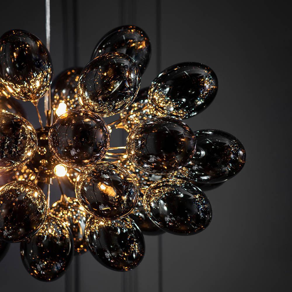 Endon Infinity 8 Light Black Chrome Pendant Ceiling Light-OPEN-BOX-50-270826