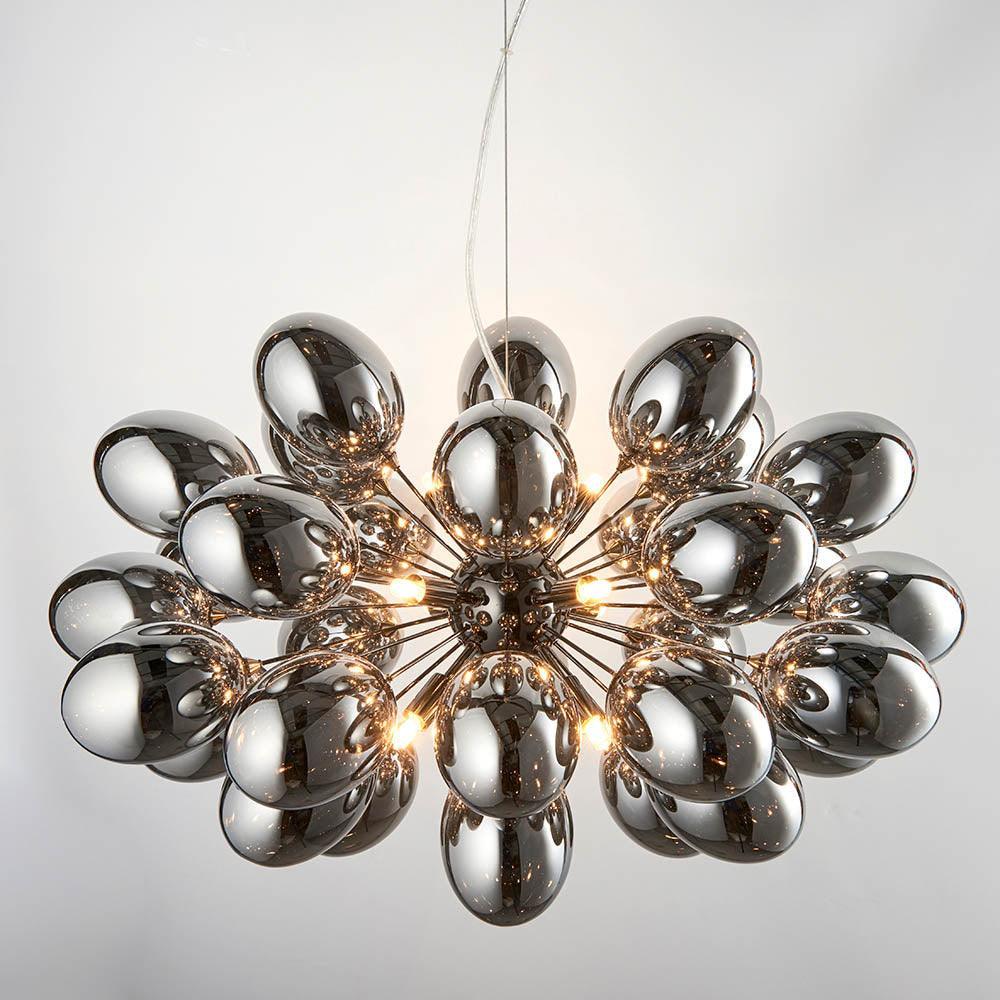 Endon Infinity 8 Light Black Chrome Pendant Ceiling Light-OPEN-BOX-50-270826
