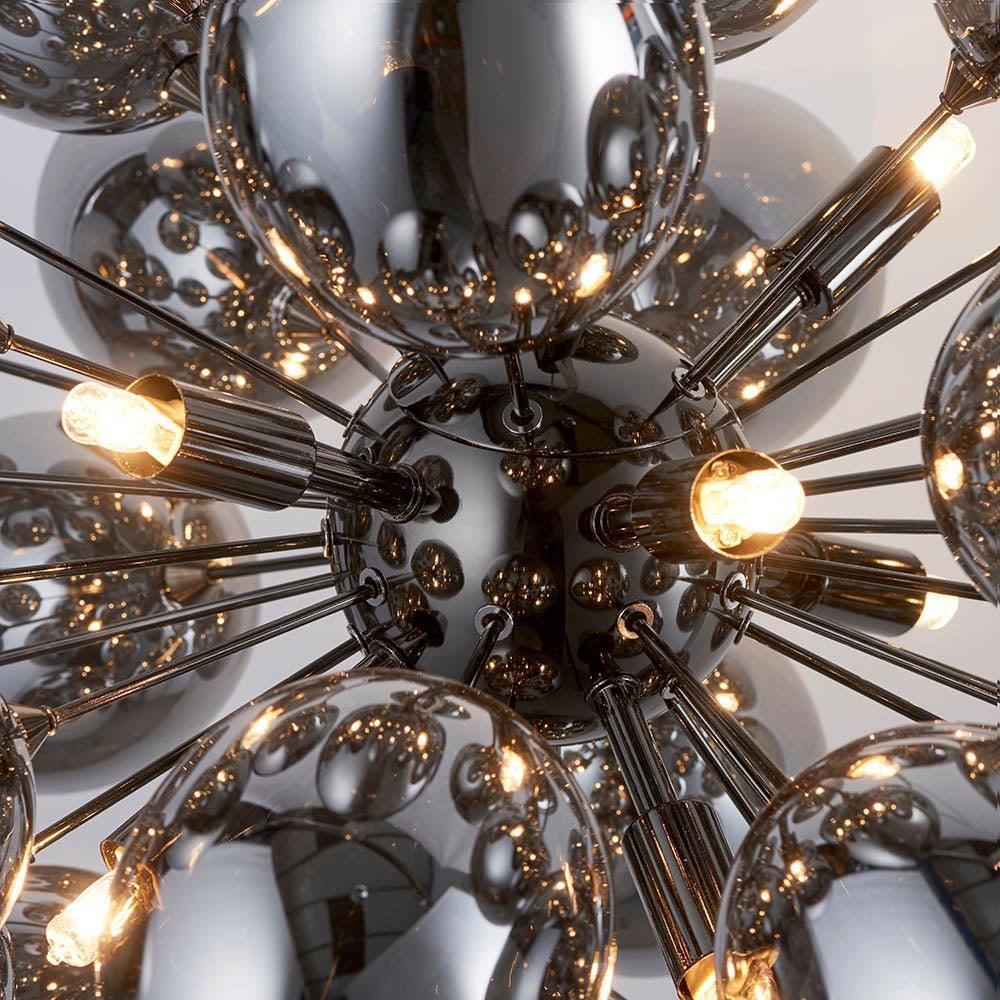 Endon Infinity 8 Light Black Chrome Pendant Ceiling Light-OPEN-BOX-50-270826