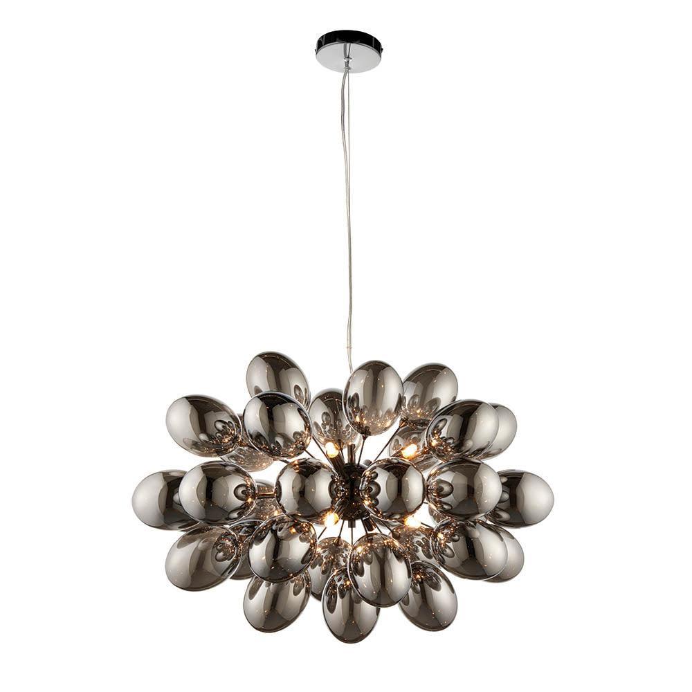 Endon Infinity 8 Light Black Chrome Pendant Ceiling Light-OPEN-BOX-50-270826