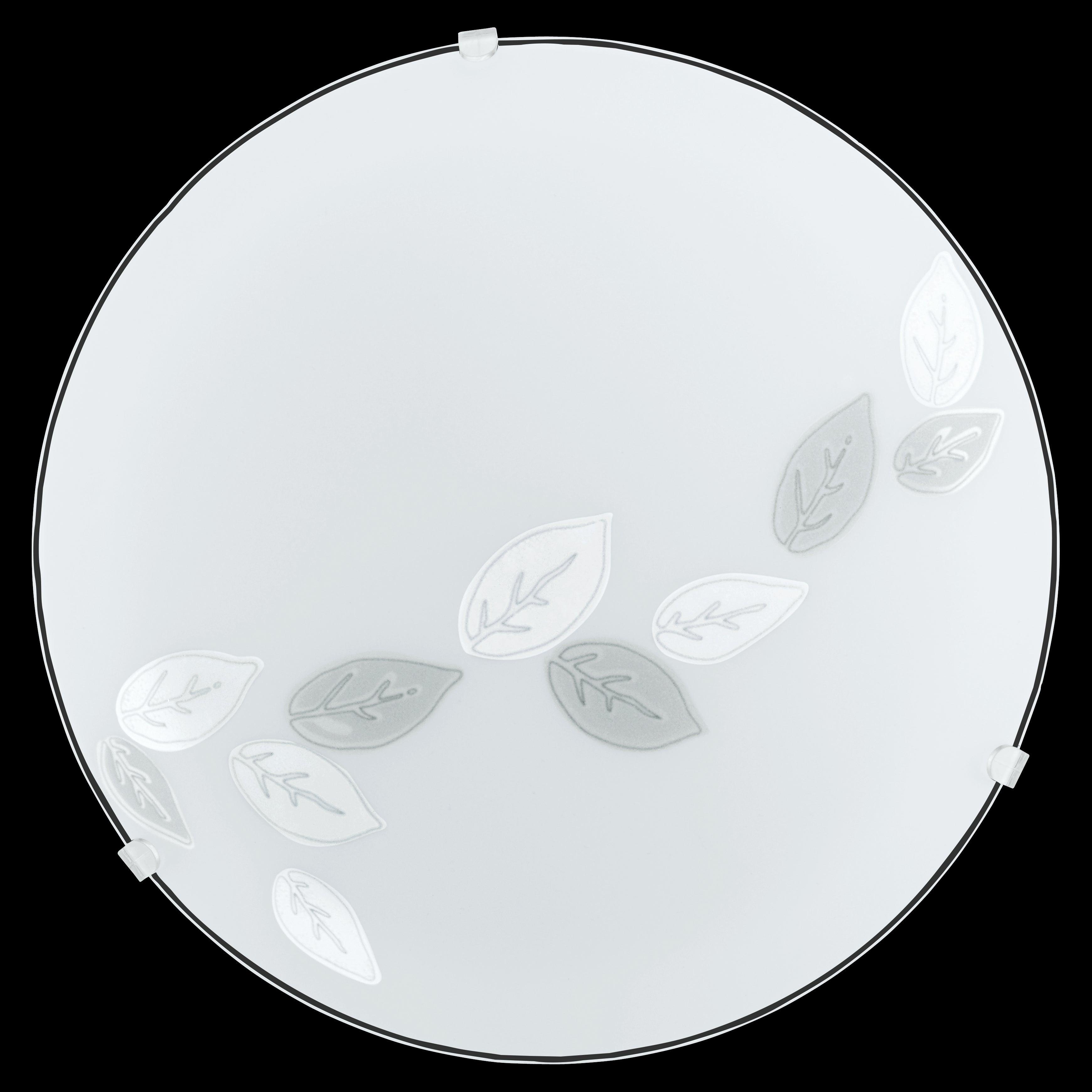 eglo mars leaf motif satin glass flush ceiling light living room image