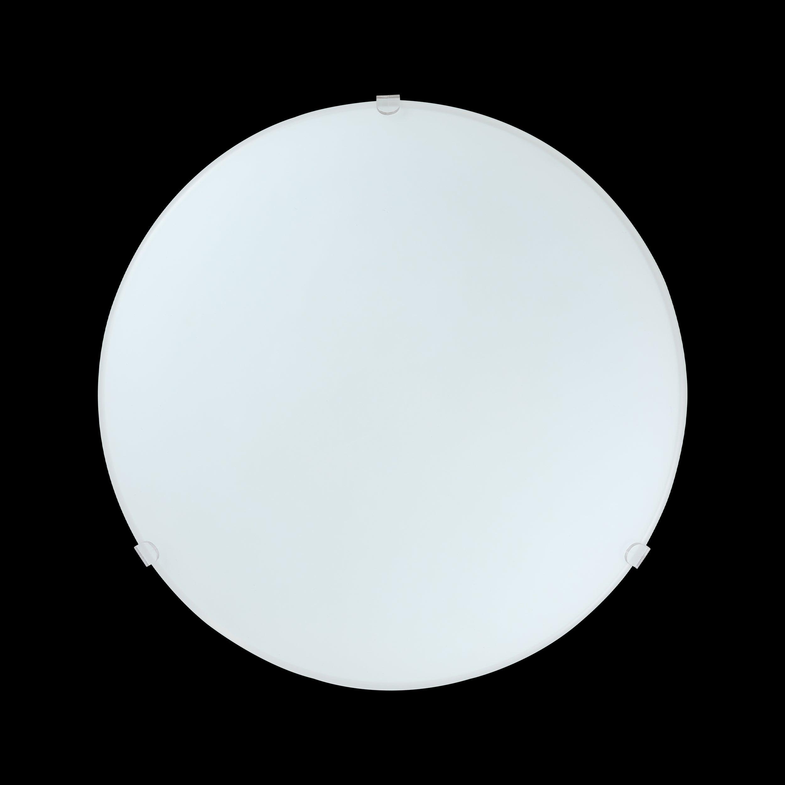 eglo mars white satin glass flush ceiling light living room image