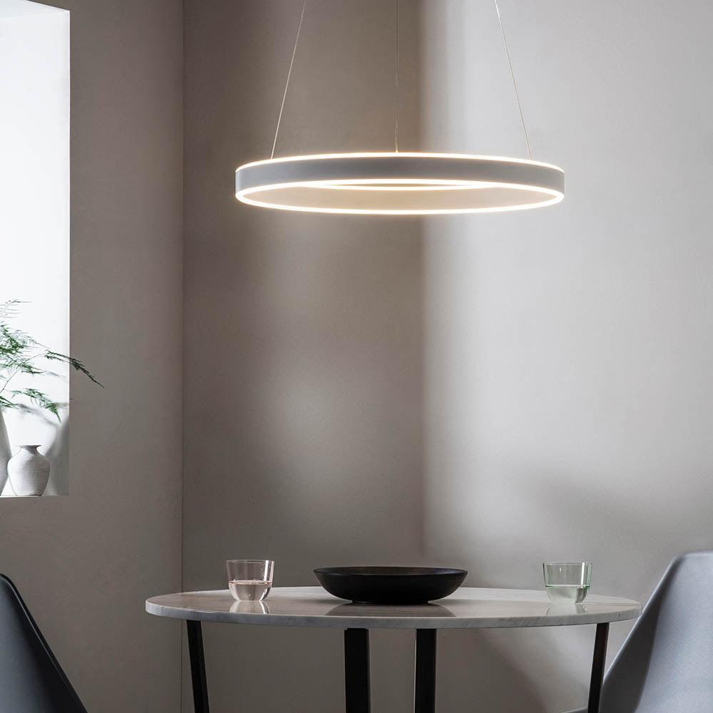 Endon Gen LED Nickel Pendant Ceiling-WAREHOUSE-40-290626