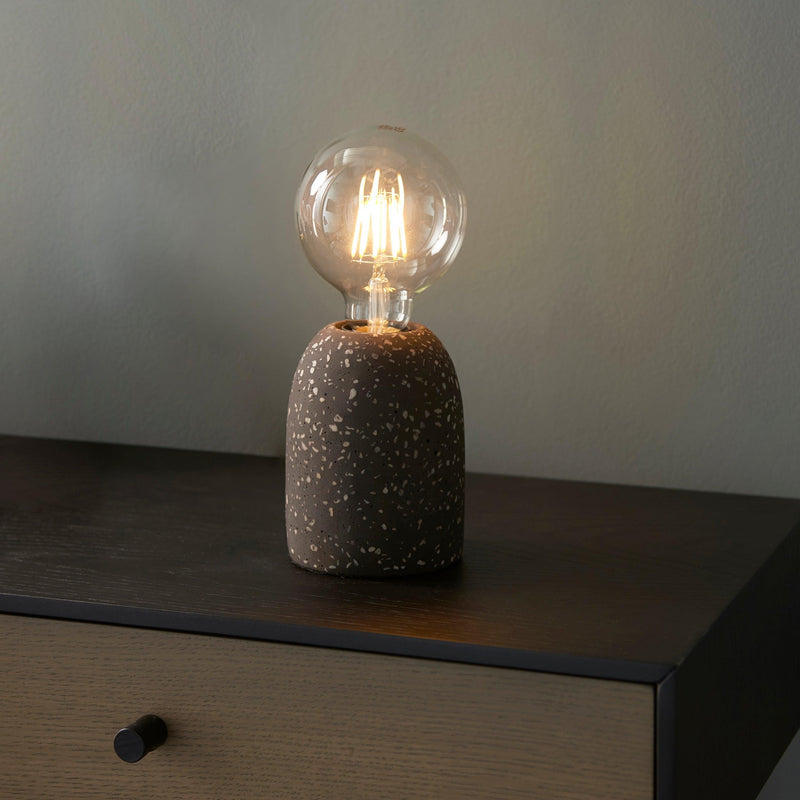 Endon Terrazzo 1 Light Black Table Lamp 80633 - sitting on table