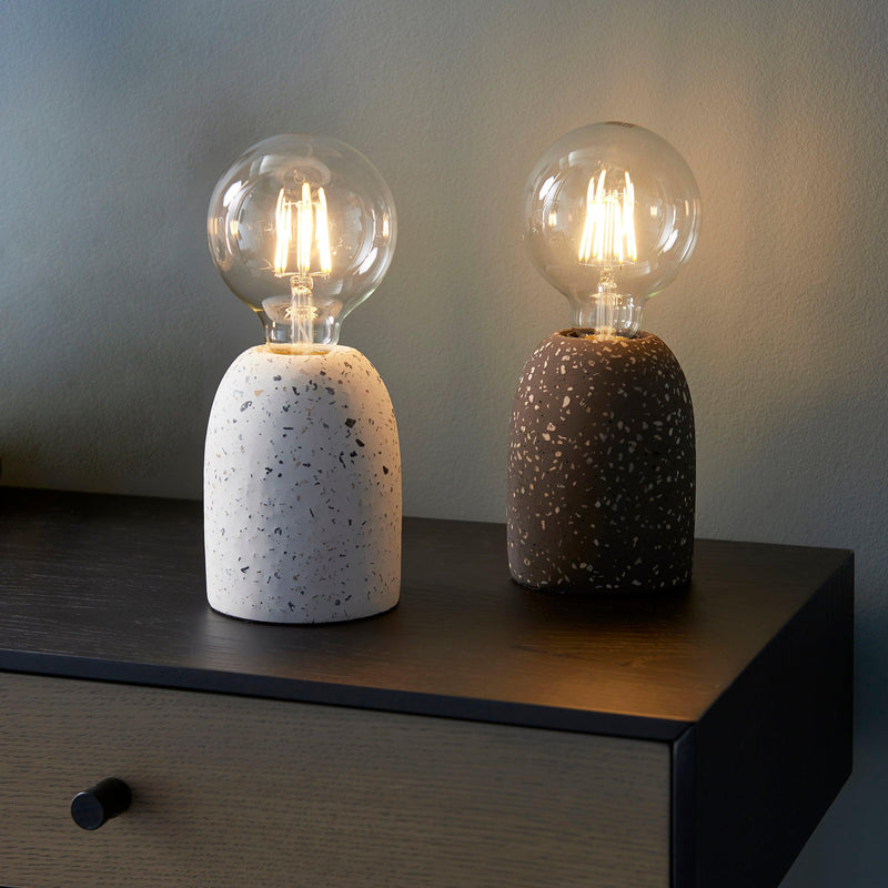 Endon Terrazzo 1 Light Black Table Lamp 80633 - Both colour versions
