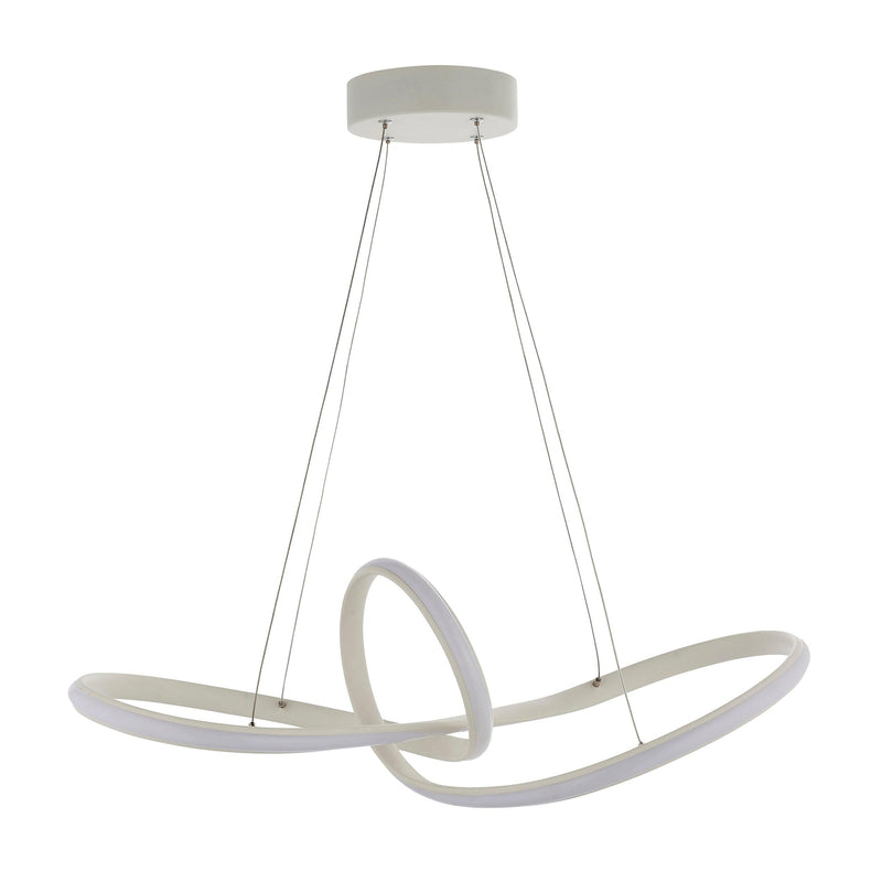Endon Paradox 1 Light LED White & Acrylic Pendant - unlit