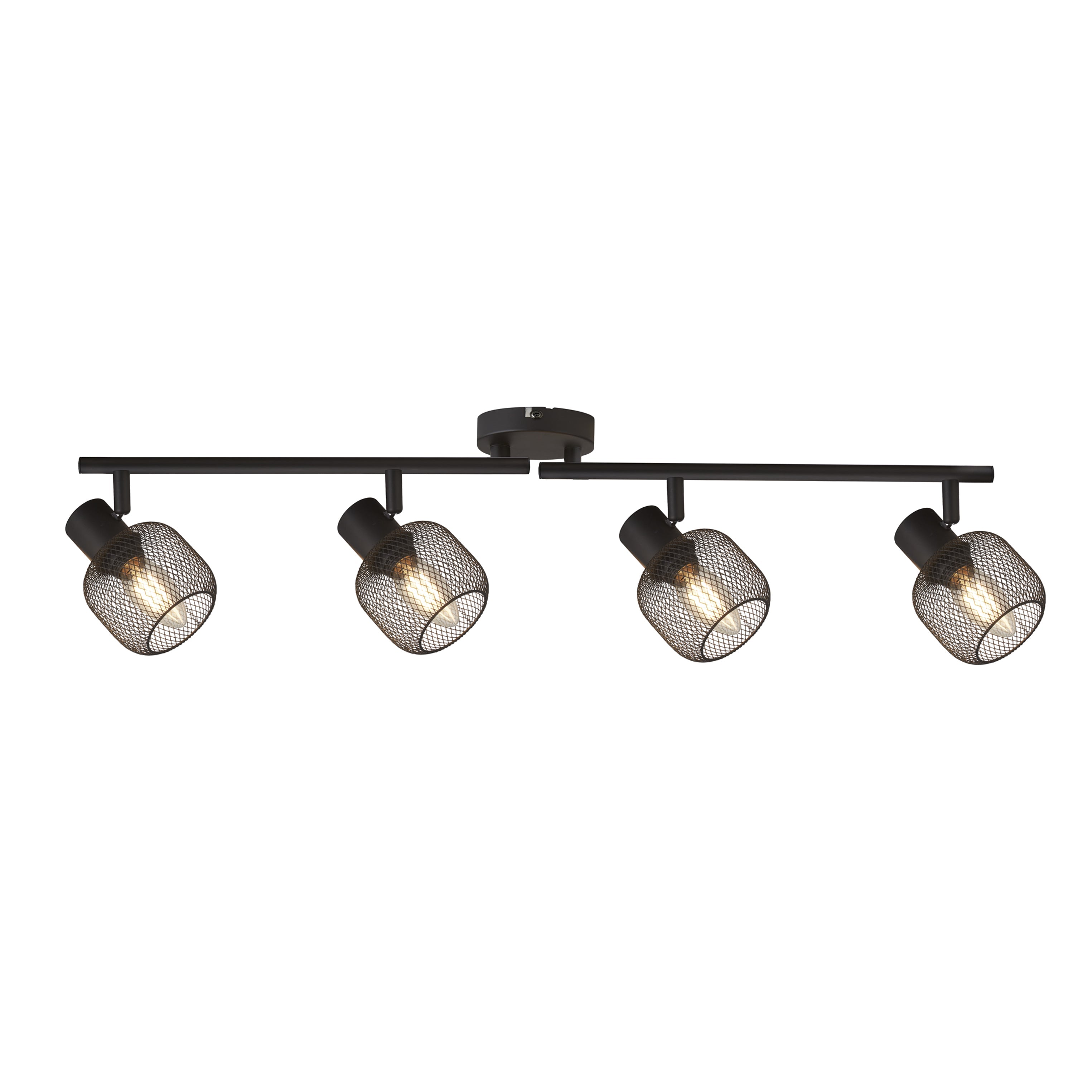 Searchlight Meshy 4 Light Cage Black Bar Spotlight-warehouse-clearance-020426