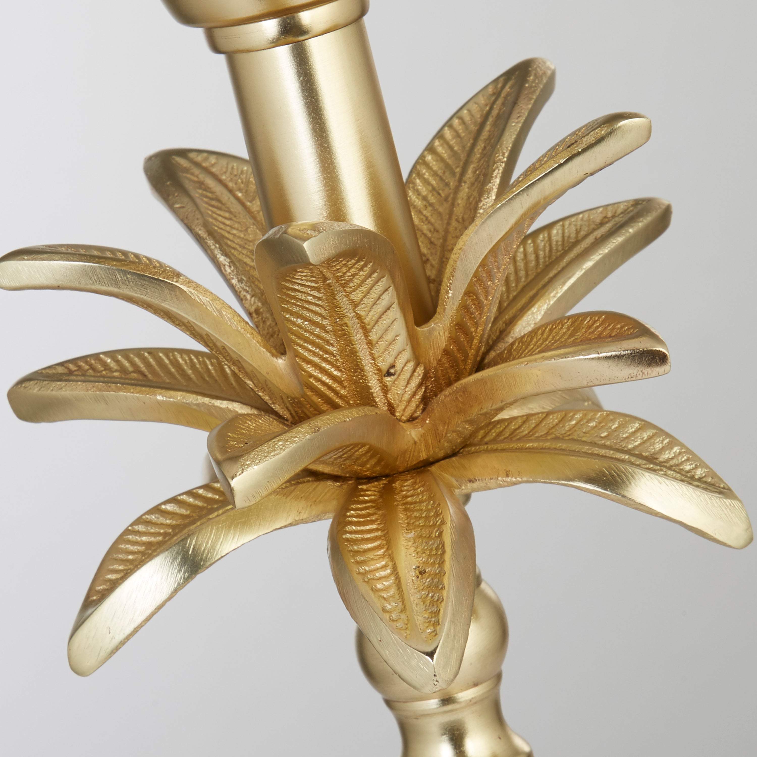 Base Only -Palm Table Lamp - Satin Brass Metal