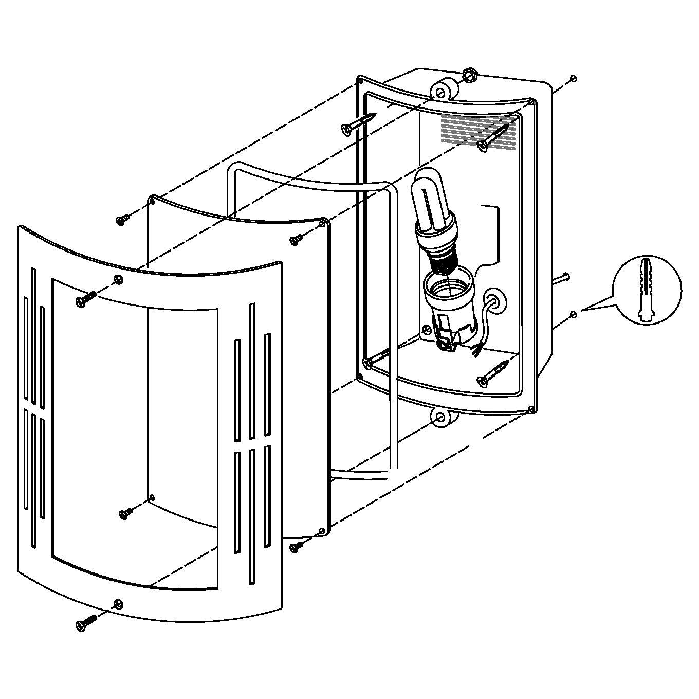 Eglo City IP44 Curved Stainless Steel Outdoor Wall Light-warehouse-40