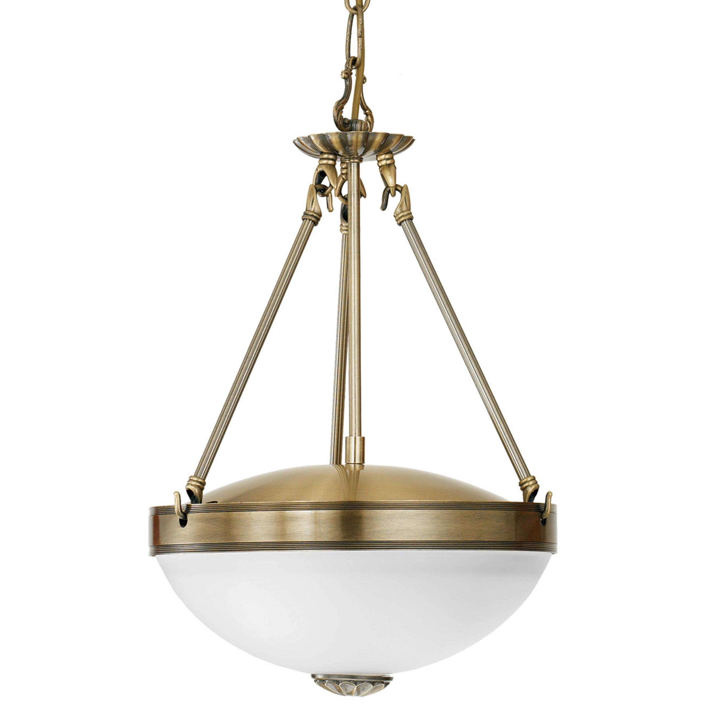 eglo savoy bronze and white glass ceiling pendant living room close up