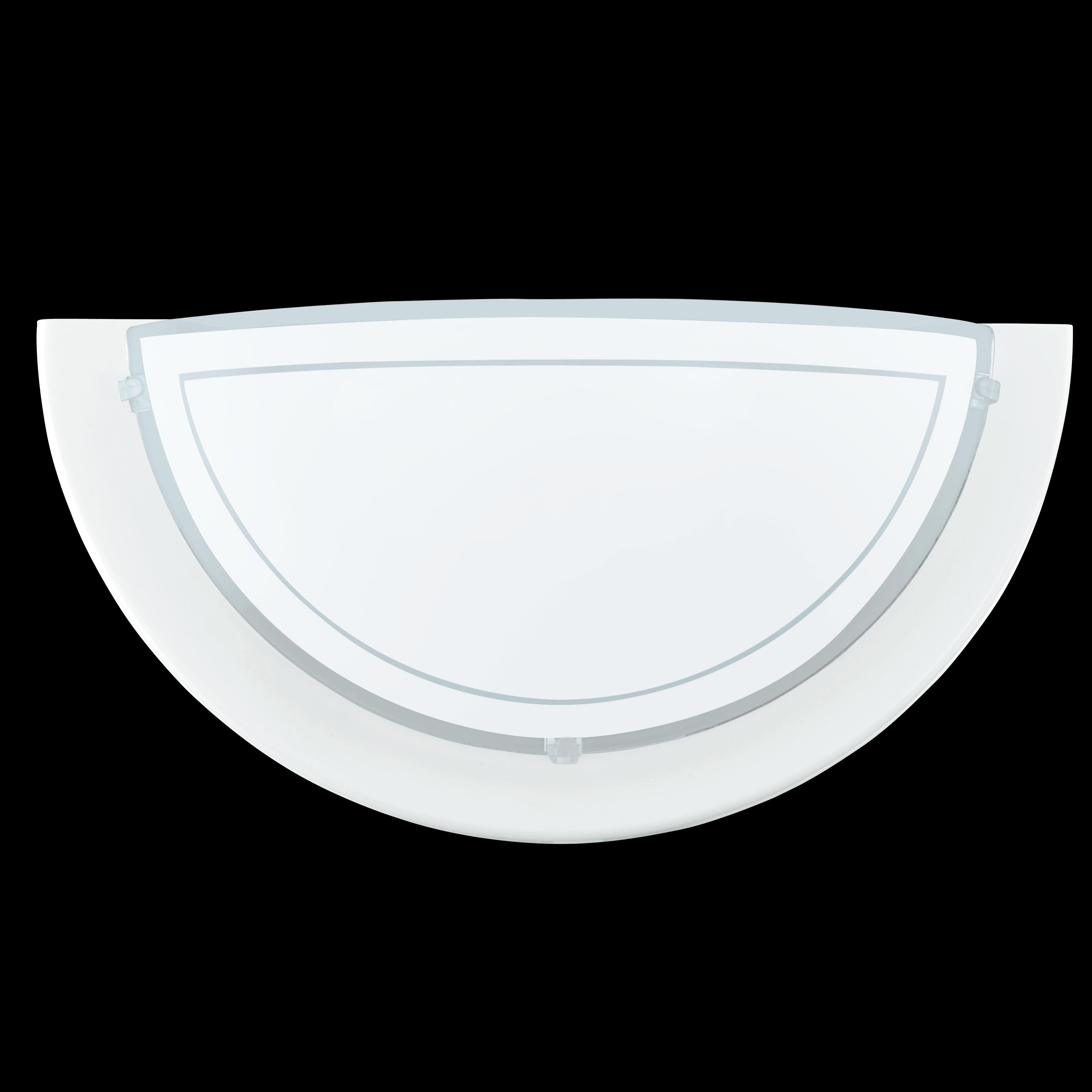 eglo planet 1 white painted glass wall light living room close up