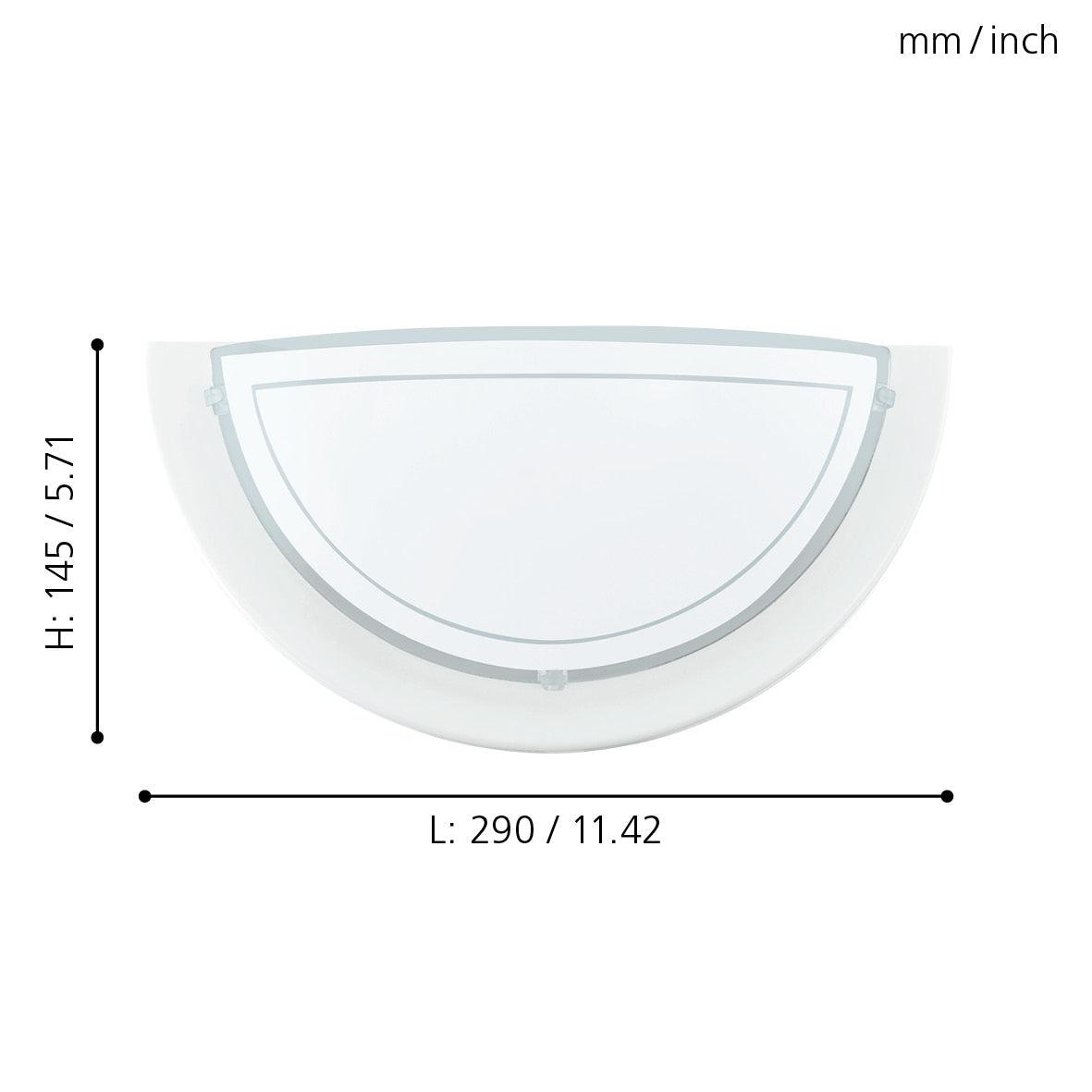 eglo planet 1 white painted glass wall light kitchen lighting 