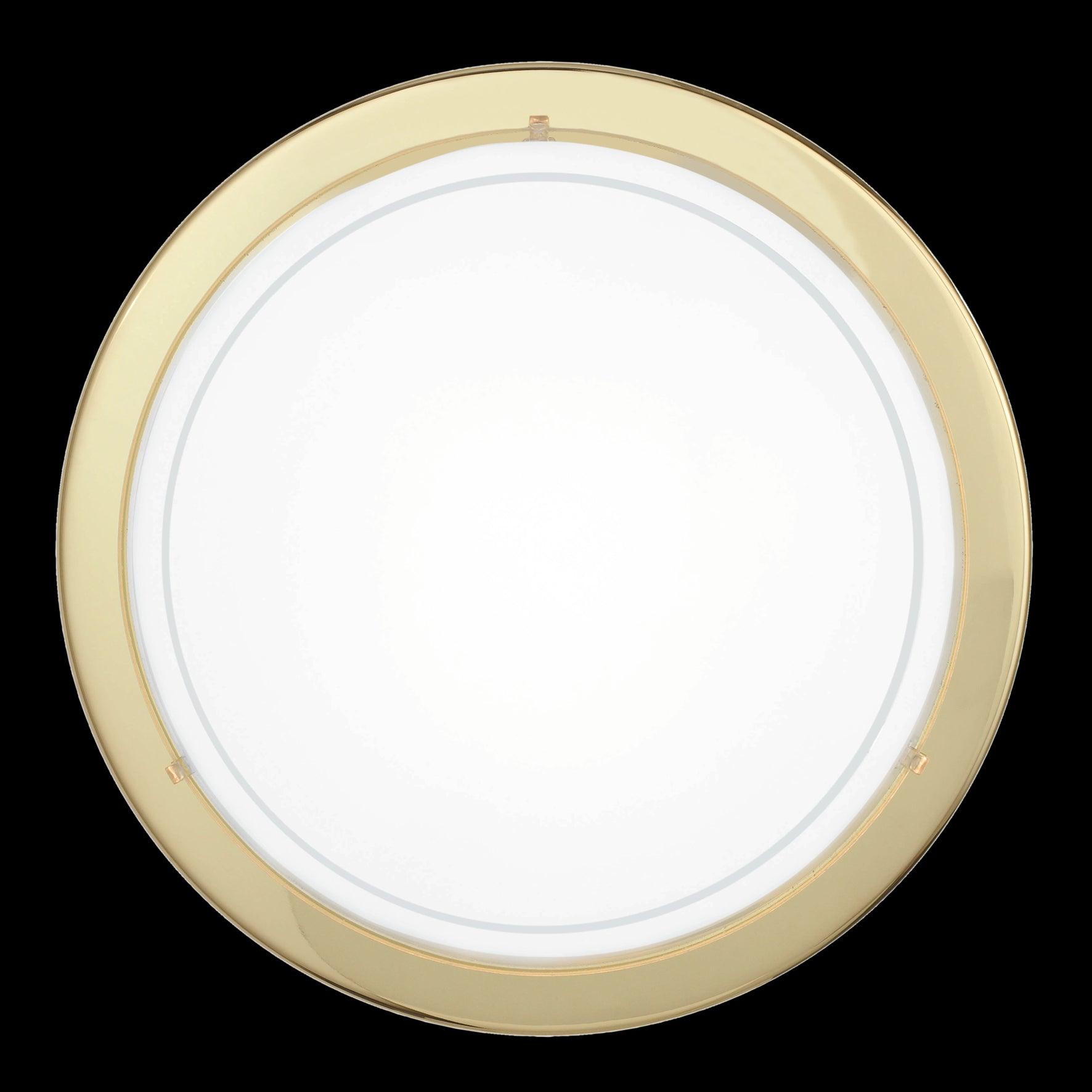 eglo planet 1 round brass flush ceiling light living room image