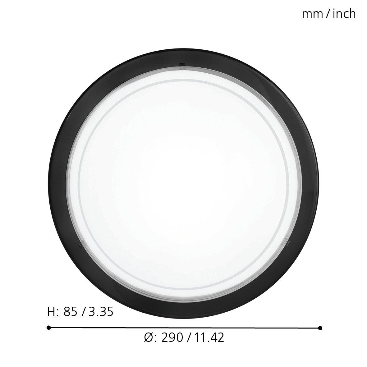 eglo planet 1 round black flush ceiling light Kitchen Lighting Close Up