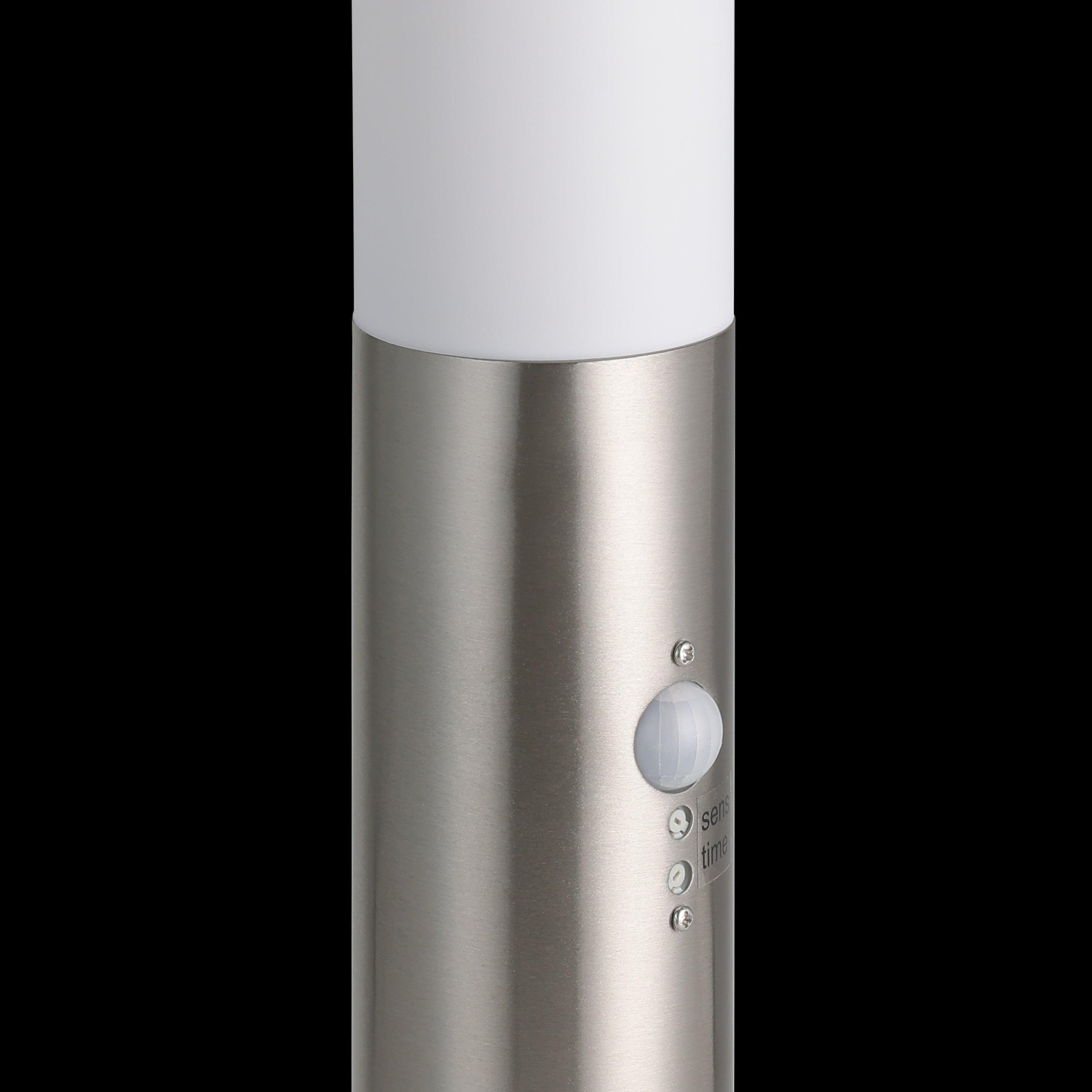 eglo helsinki stainless steel ip44 outdoor bollard with pir sensor 45cm kitchen lighting 