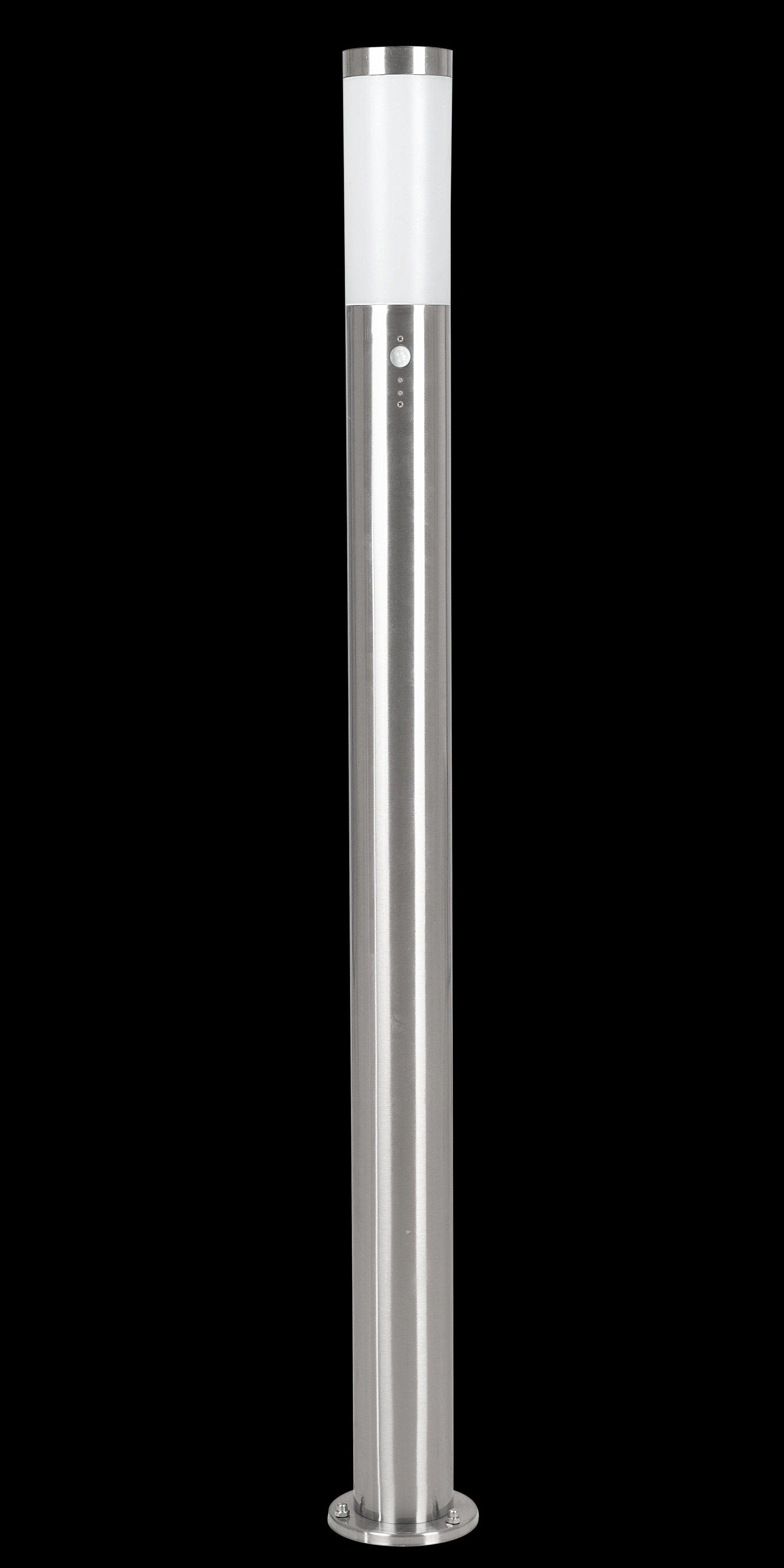 eglo helsinki stainless steel ip44 bollard with pir sensor 110cm living room close up