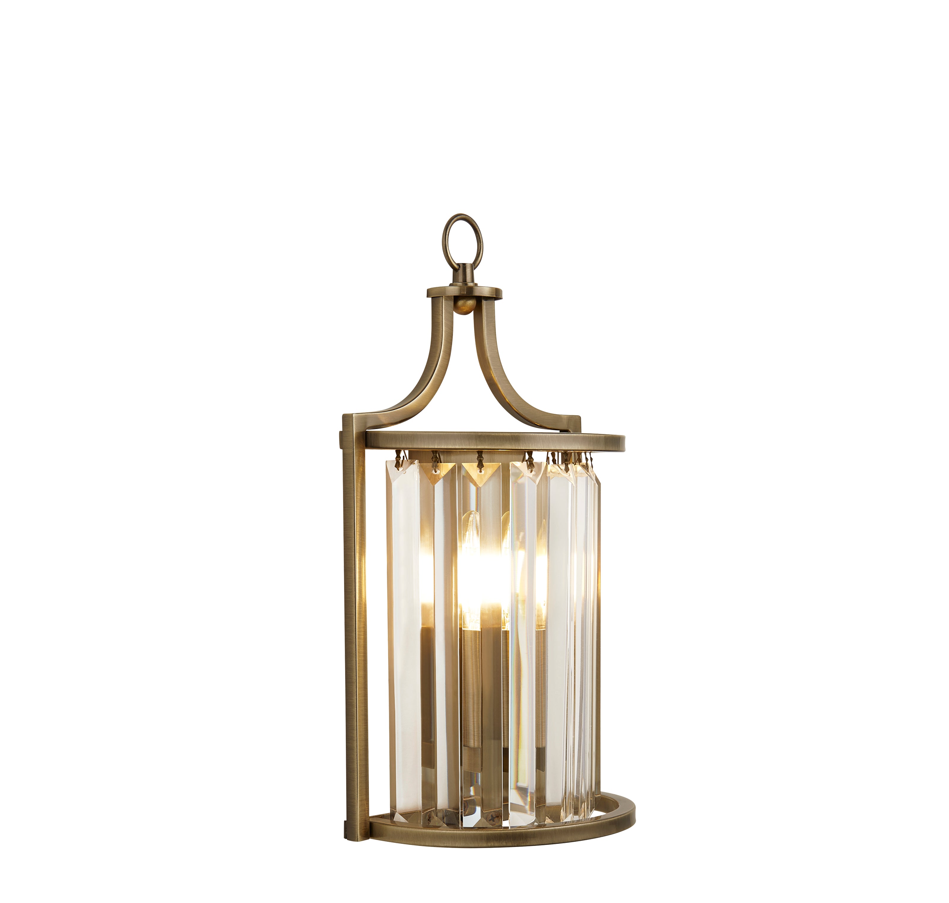 Searchlight Victoria Brass & Crystal Wall Light