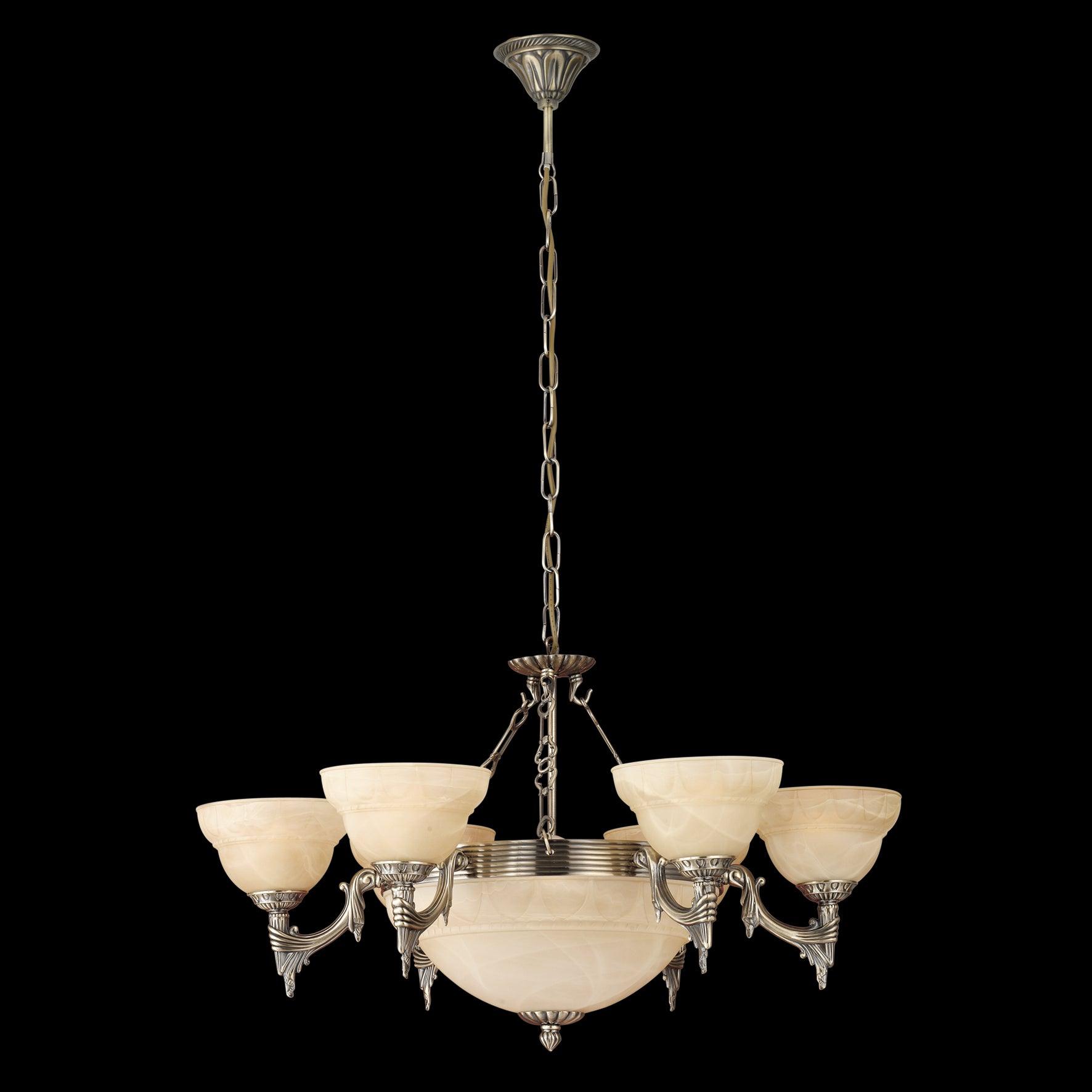 eglo marbella 9 light bronze alabaster glass pendant Kitchen Lighting Close Up