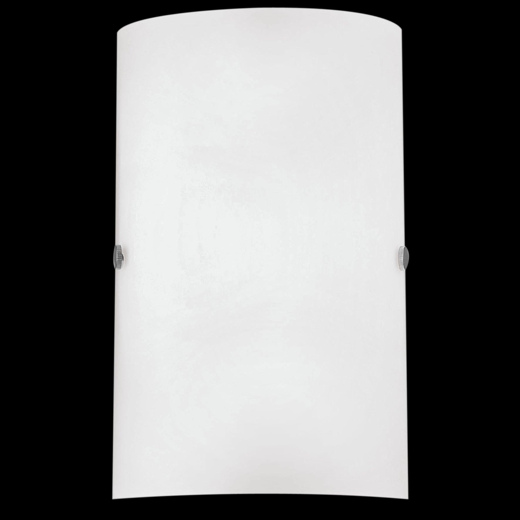 eglo troy 3 curved white satin glass wall light living room close up