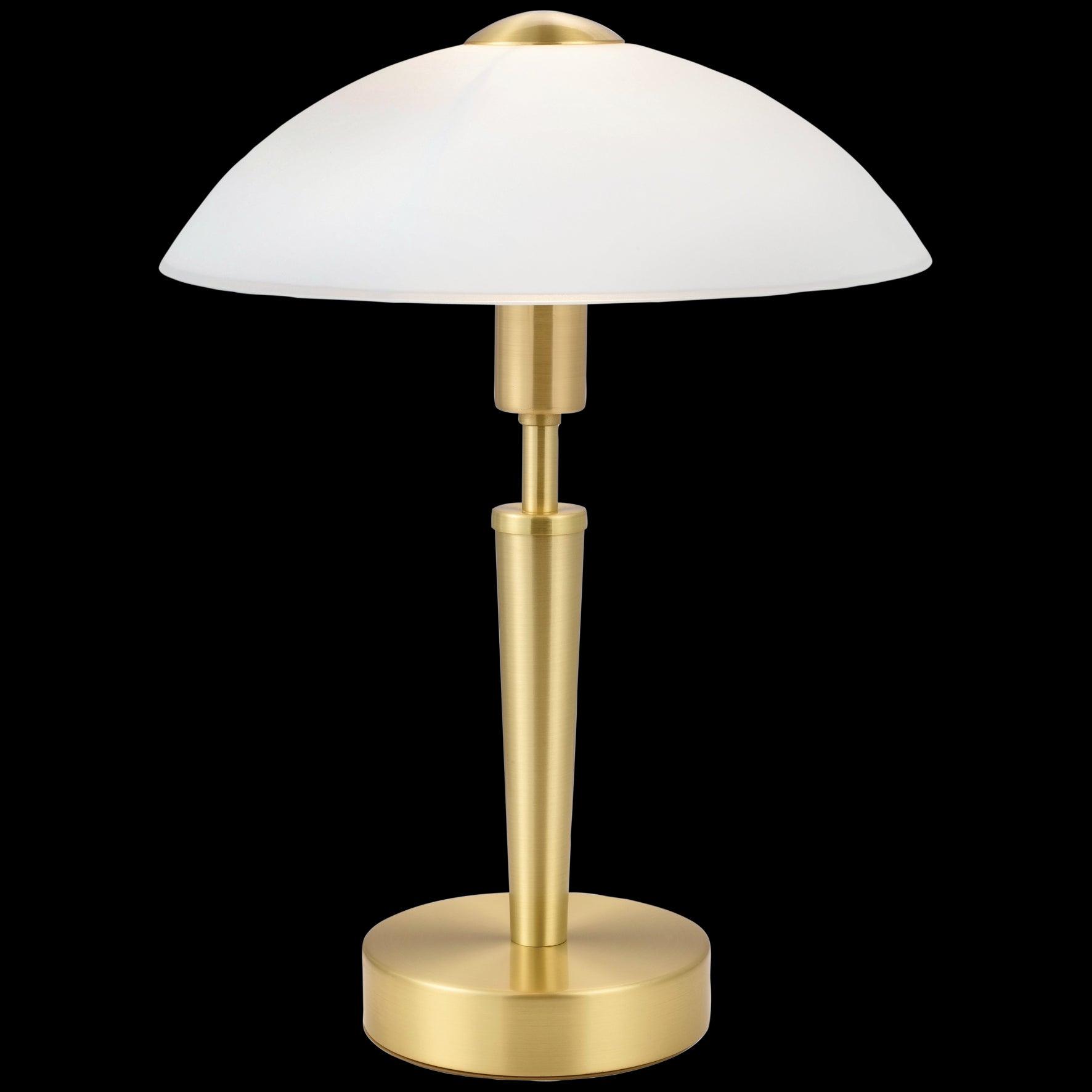 eglo solo 1 brass satin glass touch table lamp living room image