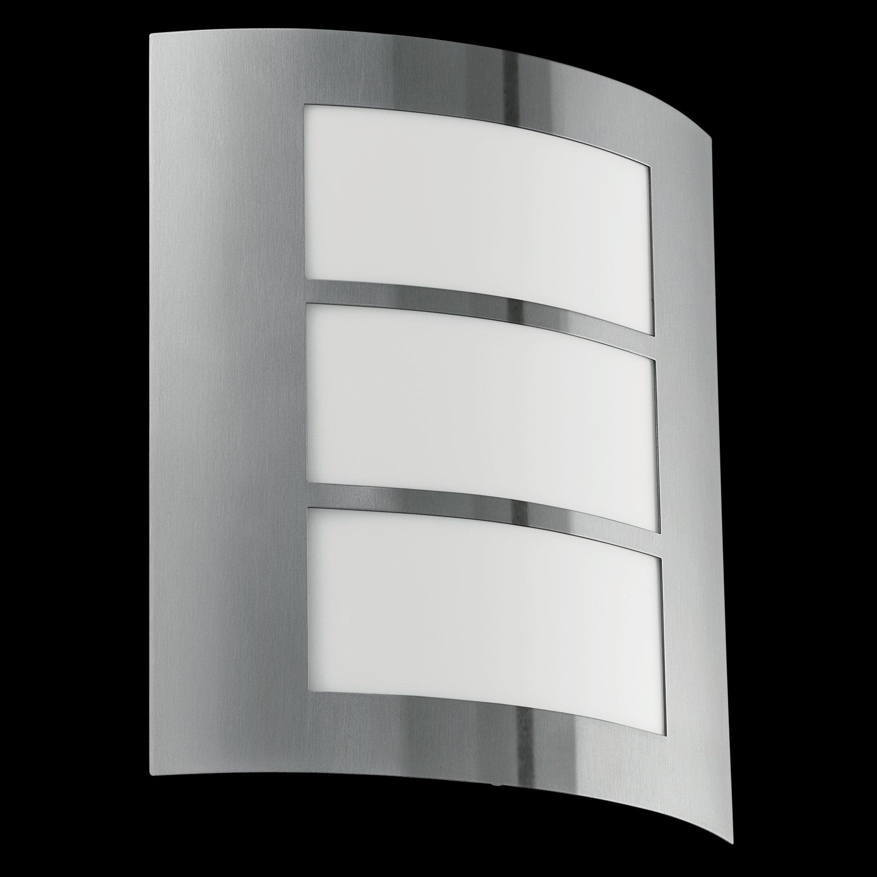 eglo city ip44 curved silveroutdoor wall light living room image