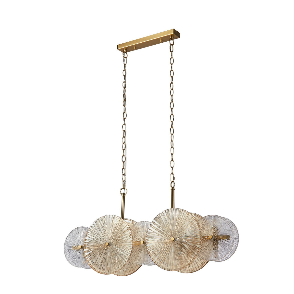 Searchlight Wagon Wheel 10 Light Bronze Bar Pendant-OPEN-BOX-BSL-270826