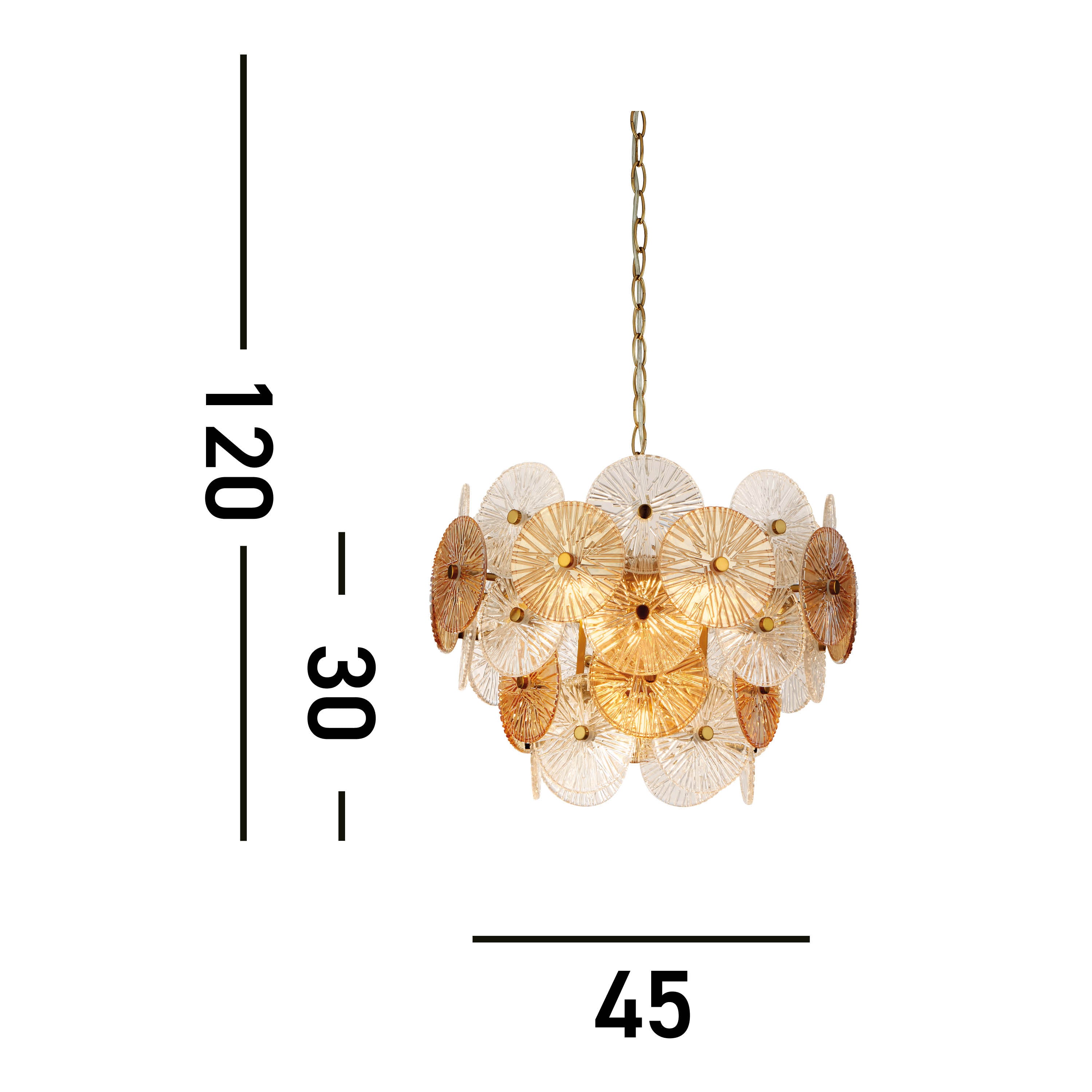 Searchlight Wagon Wheel 5 Light Bronze Bar Pendant