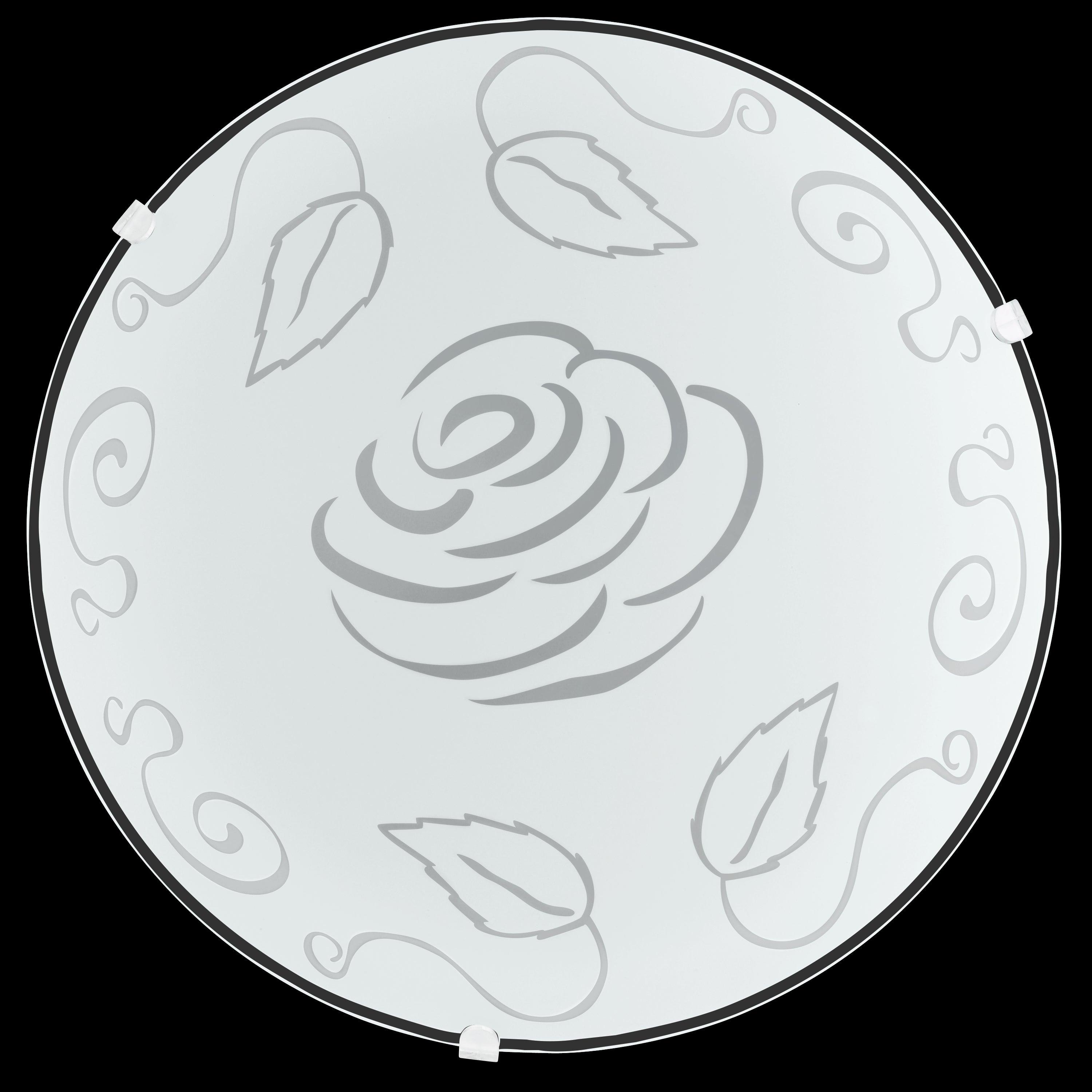 Eglo Mars 1 Satin Glass Flush Ceiling Light-WAREHOUSE-40-200326