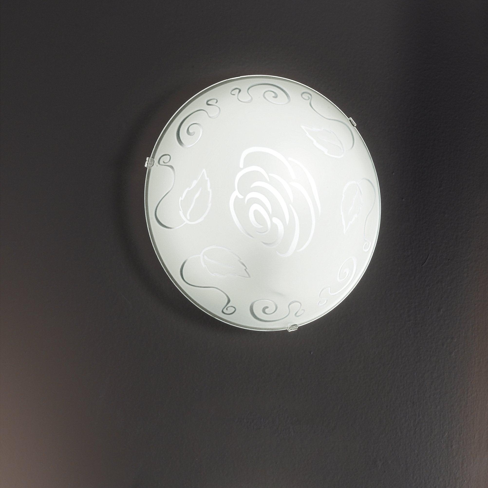 eglo mars 1 satin glass flush ceiling light Kitchen Lighting Close Up