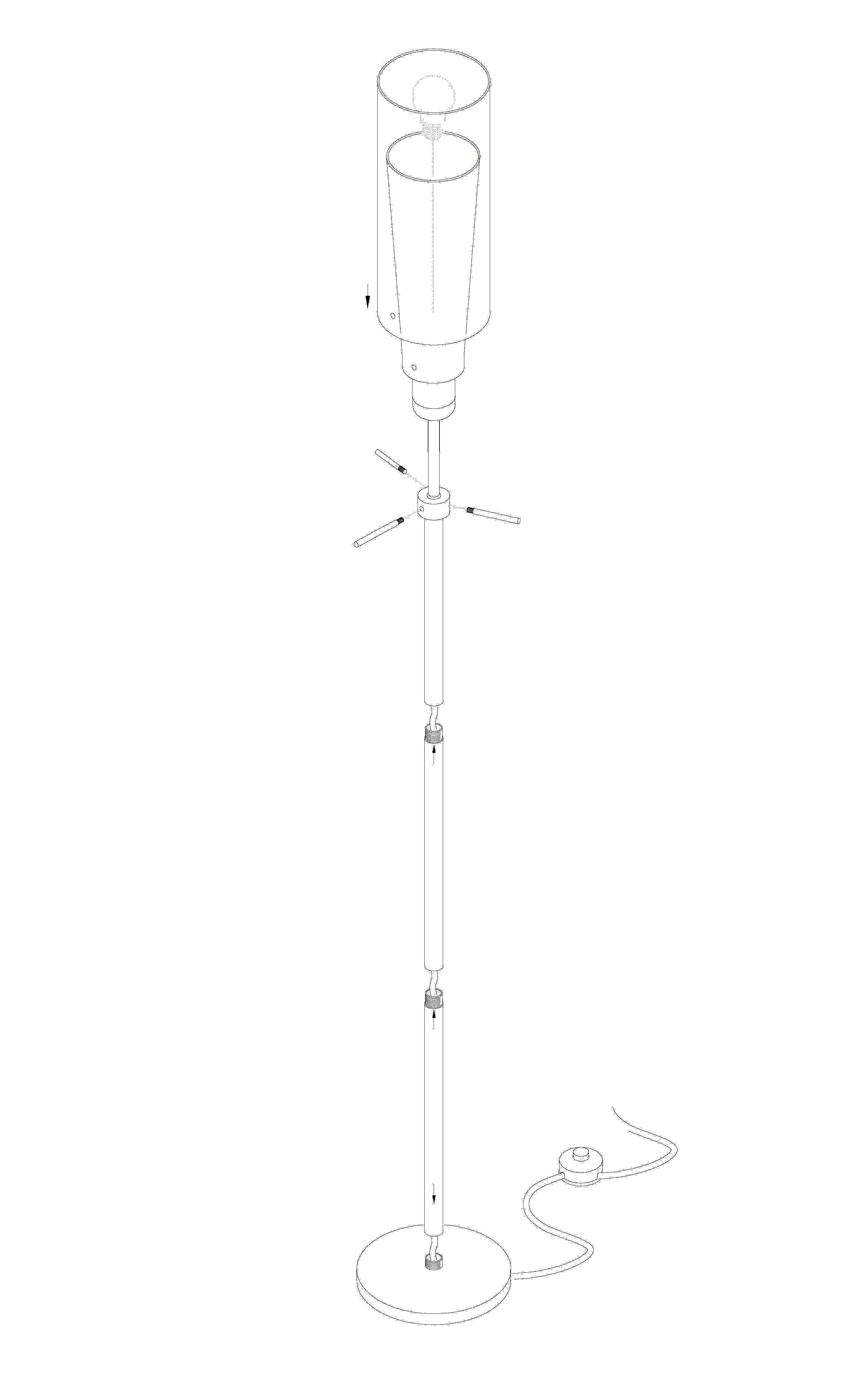 eglo pinto chrome floor lamp with opal white glass shade Kitchen Lighting Close Up