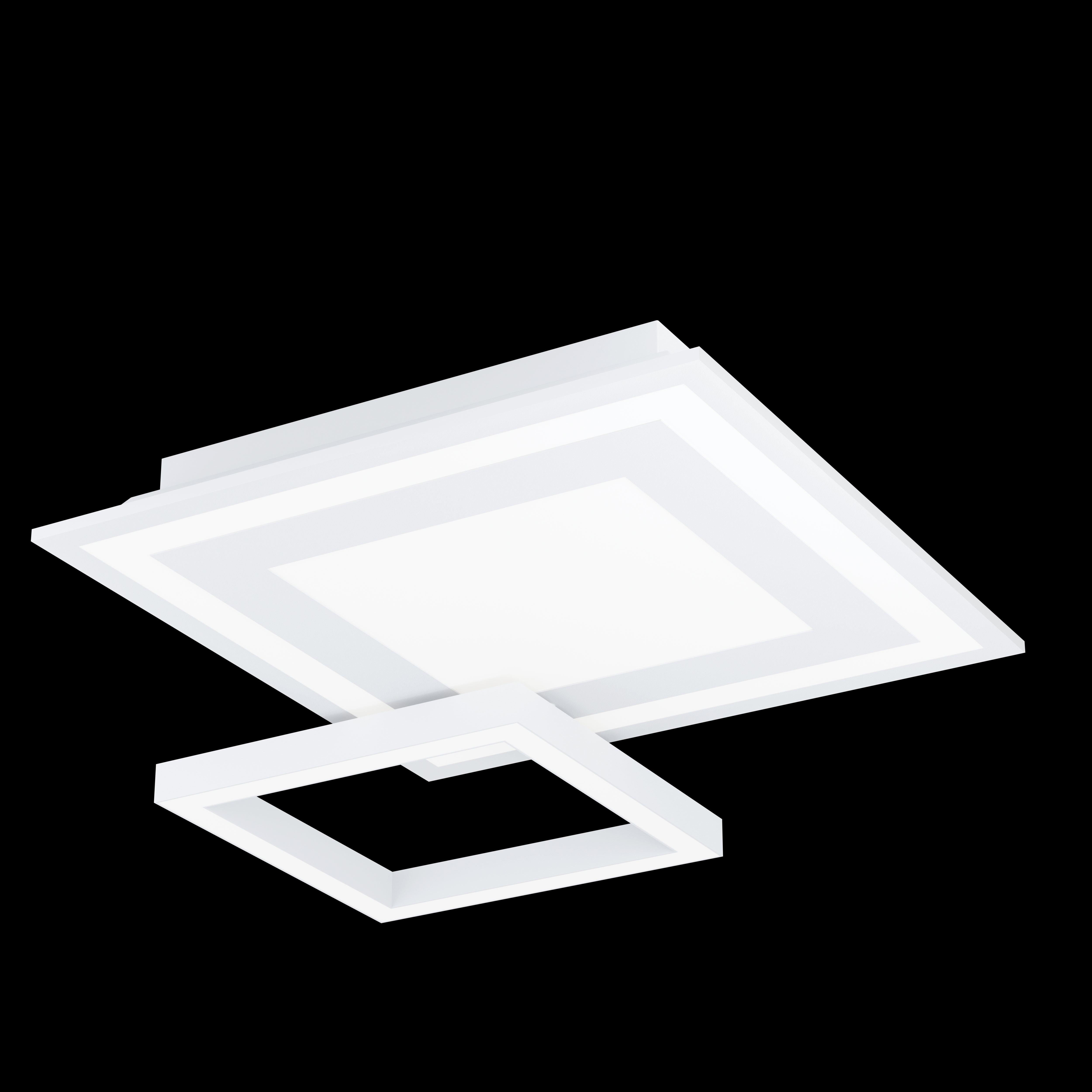 eglo connect savatarila z smart modern led square white ceiling flush living room image
