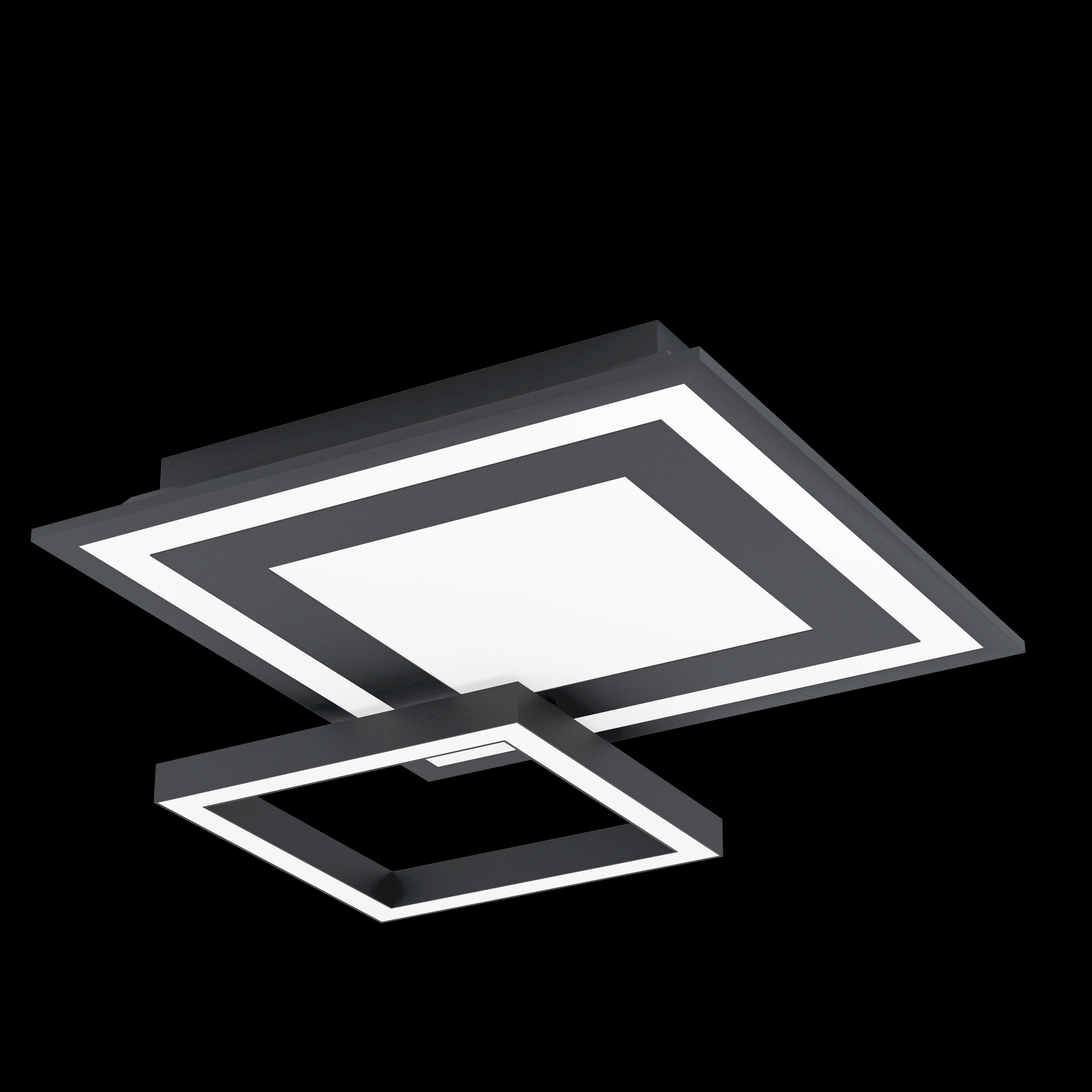 eglo connect savatarila z smart modern led square black ceiling flush kitchen lighting 