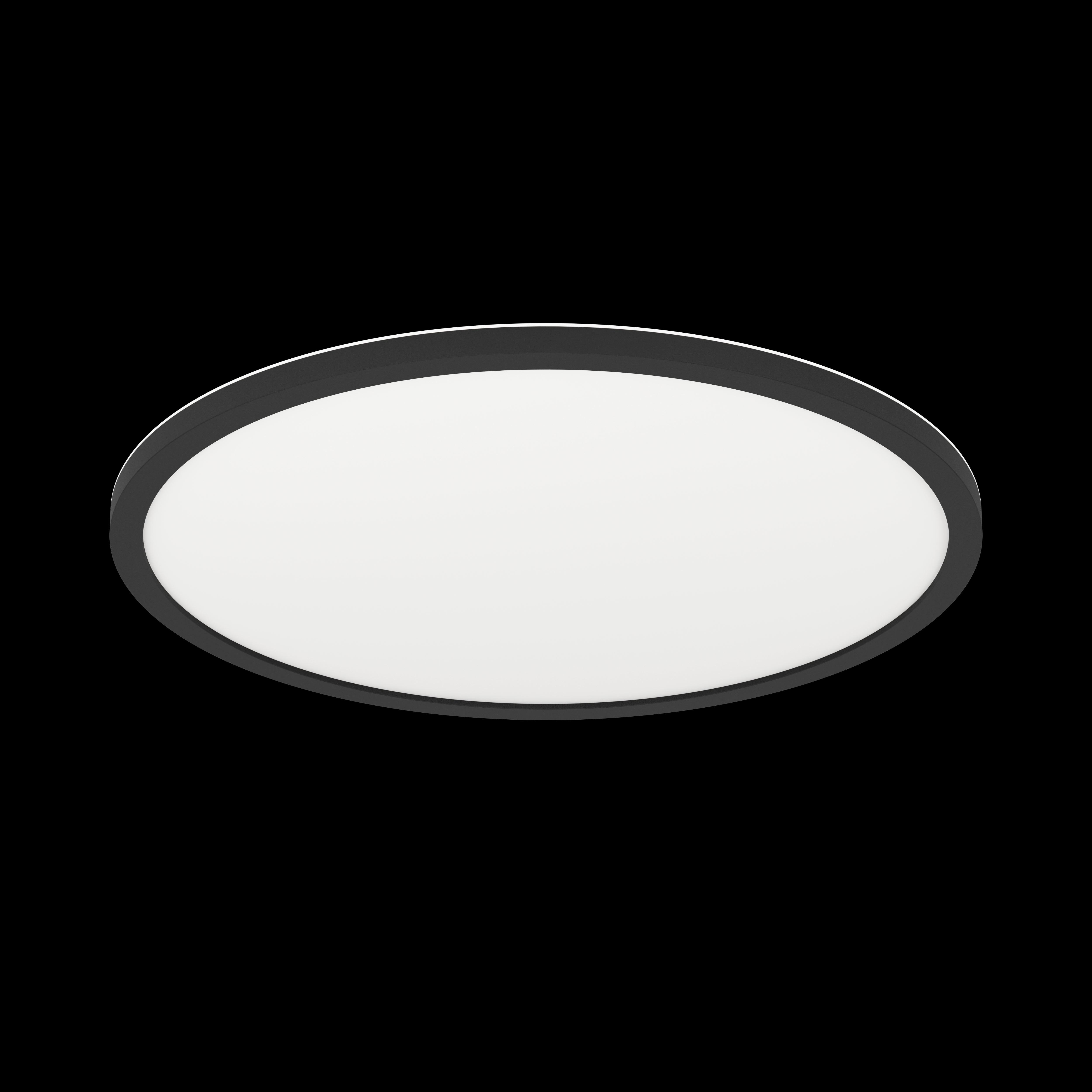 eglo connect rovito z round black smart led flush ceiling light 42cm living room close up
