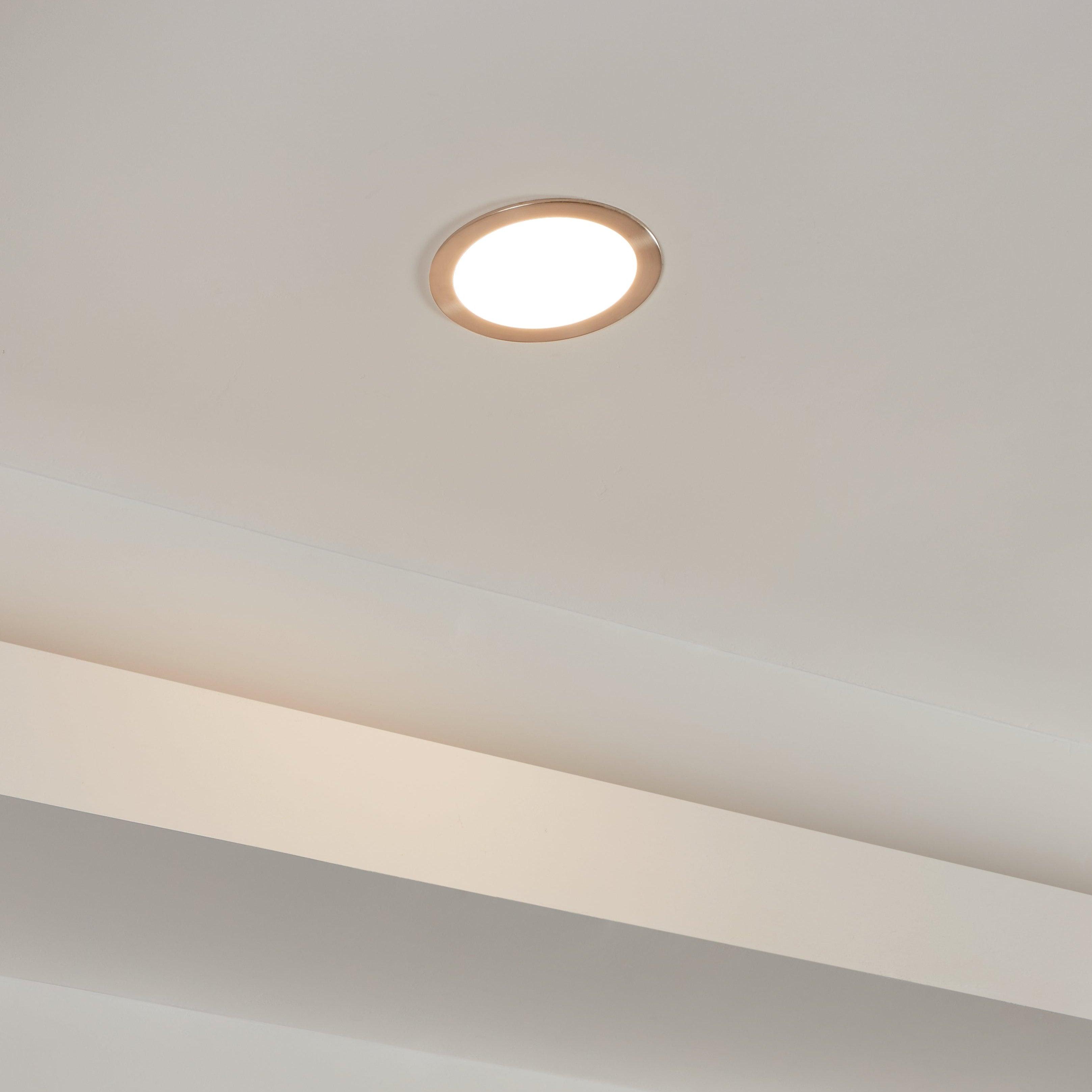 eglo fueva z smart led nickel recessed light 16 5cm
