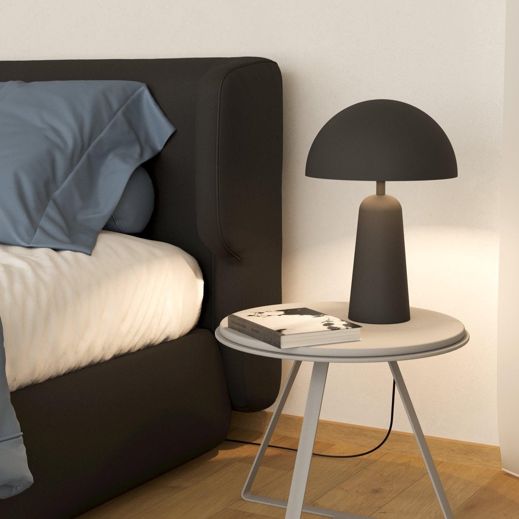 eglo aranzola black domed table lamp