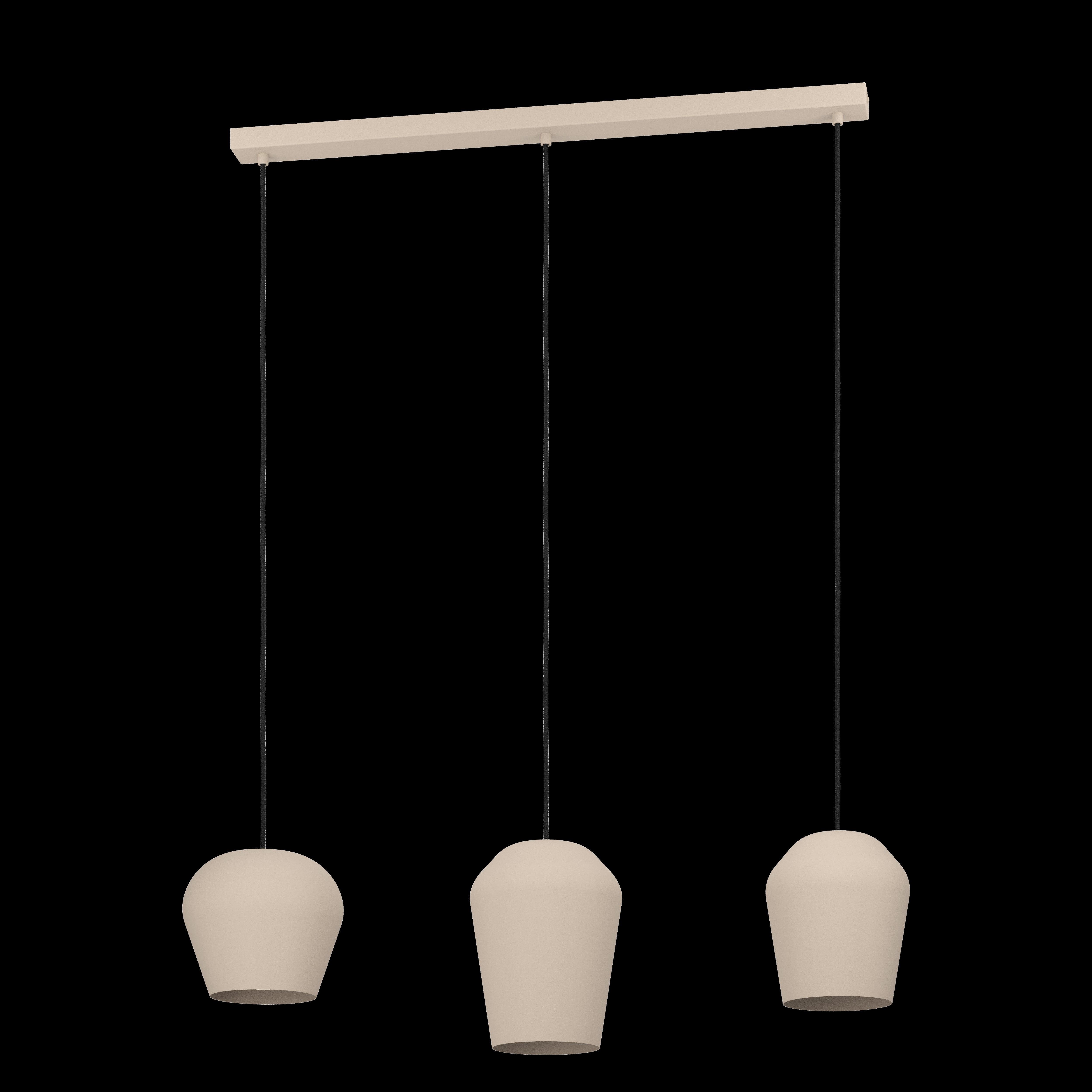 eglo cambaito 3 light sand ceiling pendant living room image