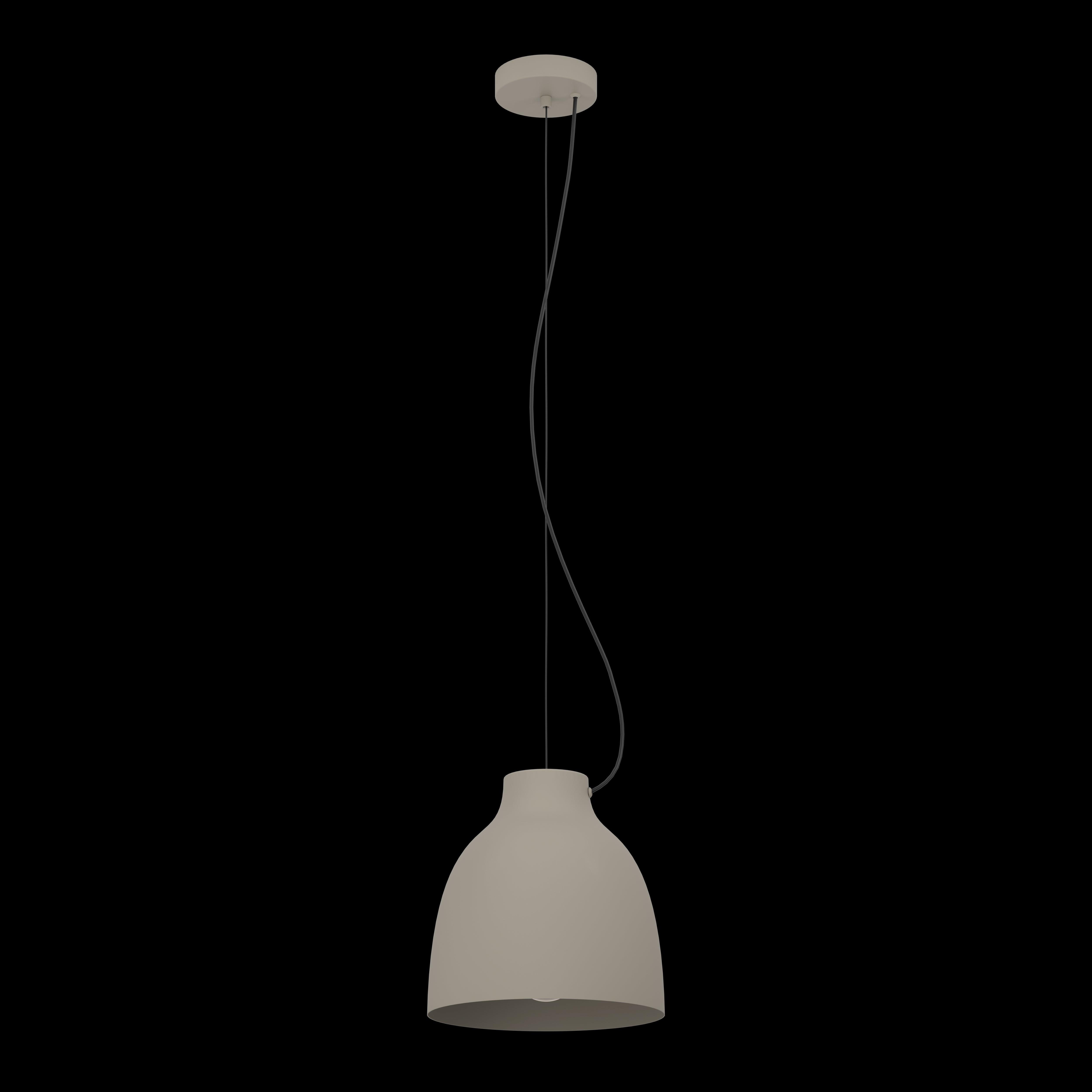 eglo camasca bell shaped taupe metal ceiling pendant living room image