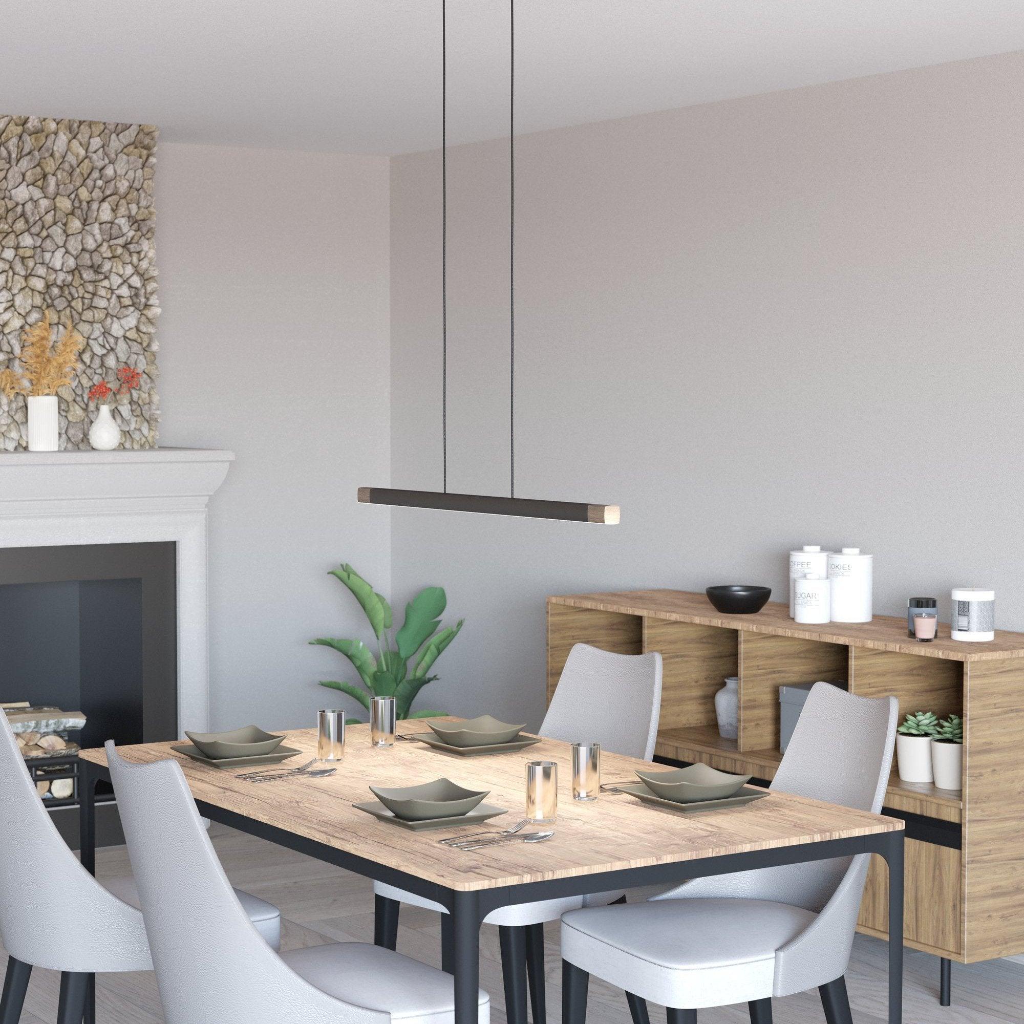 eglo lisciana led aluminium dark wood ceiling pendant