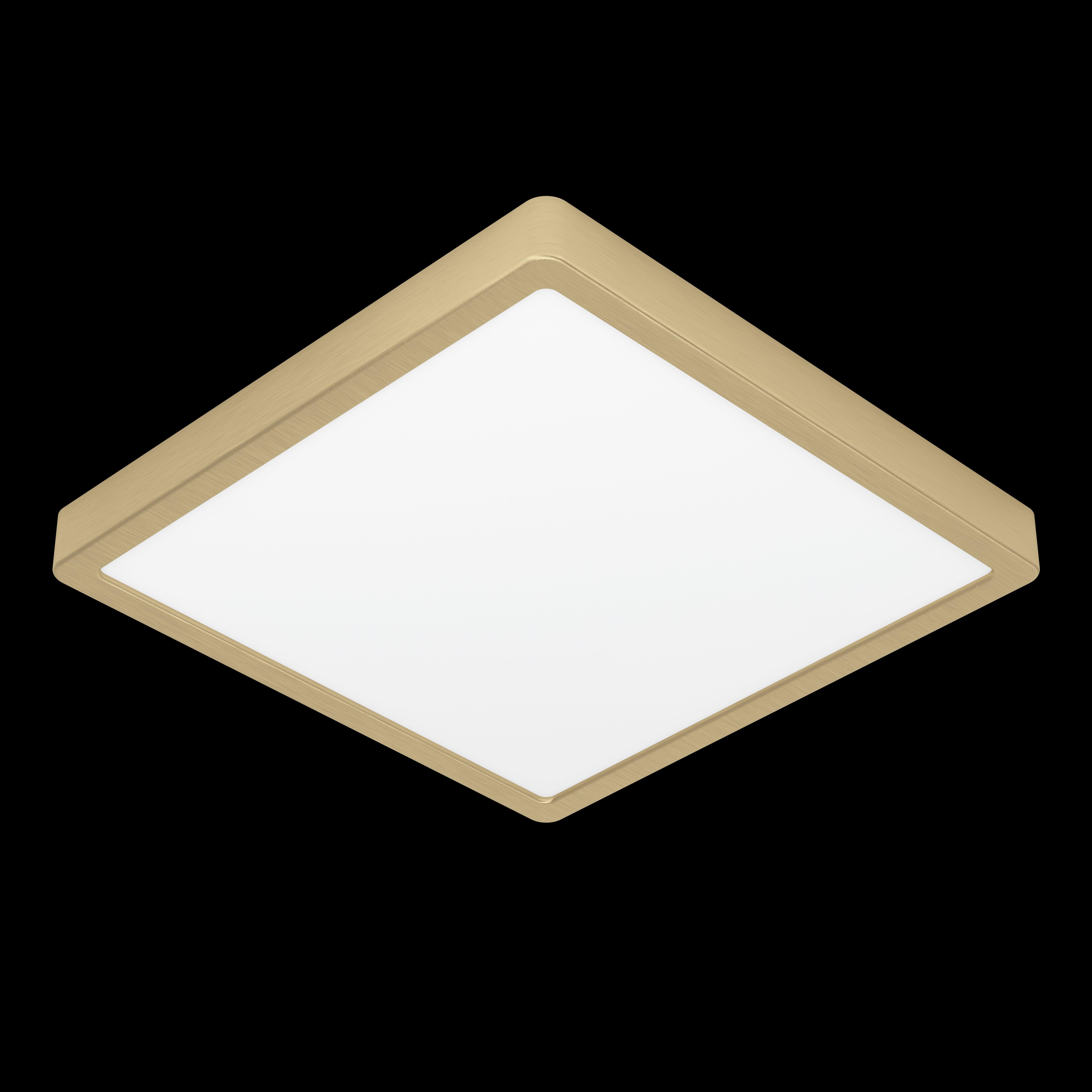 Eglo Fueva 5 Brass LED Square Flush Ceiling Light - 28.5cm-WAREHOUSE-40-200326